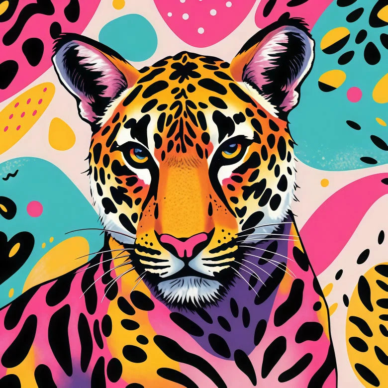 Buy The Best vibrantly colored pop art style By Artsulli x Color Printify - Artsy Aesthetic Jaguar Pop Art - 2025