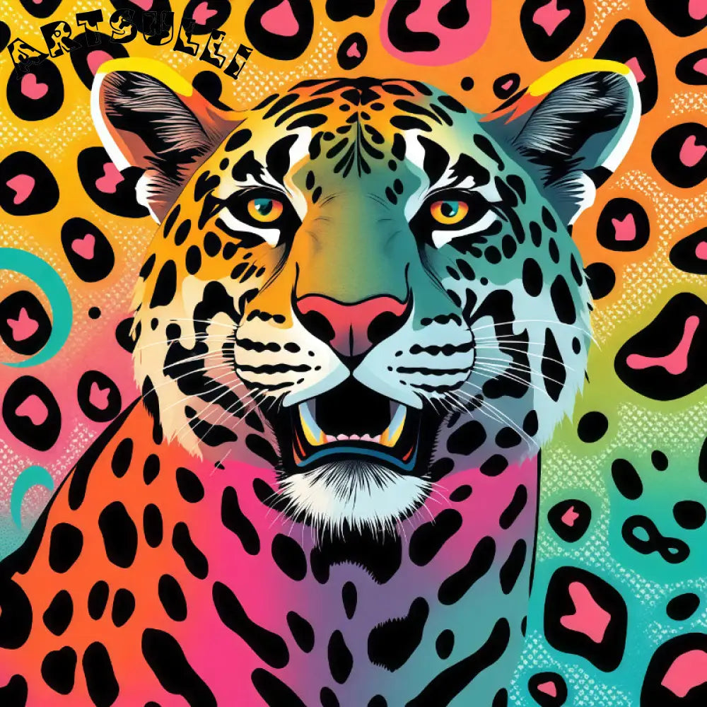 Artsy Aesthetic Pop Art Leopard, Artsulli - Art is Long, Life is Short, Illustration Pattern, , , , , , , 