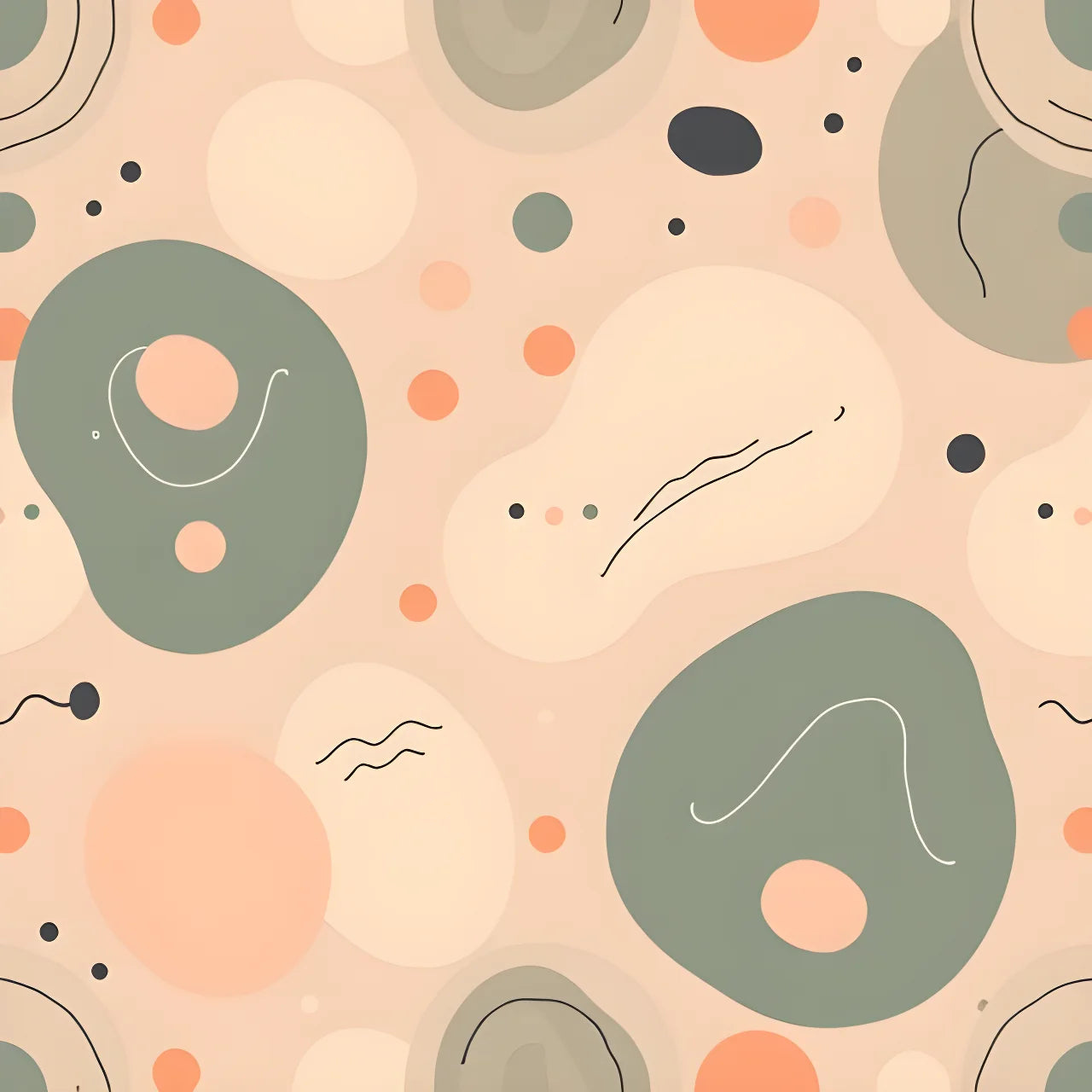 Buy The Best abstract pattern organic shapes dots By Artsulli x Color Printify - Artsy Aesthetic Dots Illustration Pattern - 2025