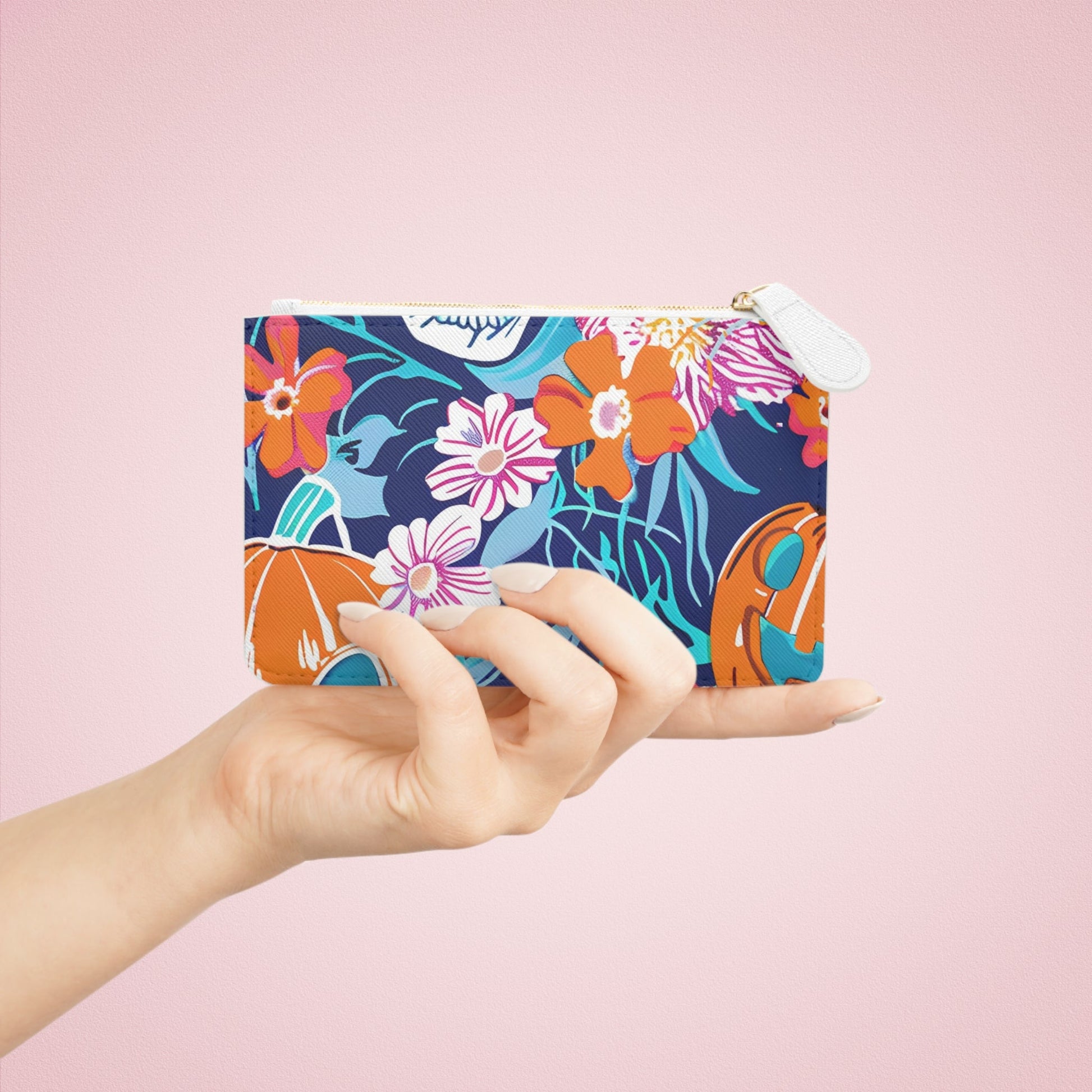 Autumn Floral Pumpkin Clutch Bag, Artsulli - Art is Long, Life is Short, Bags, , , , , , , 
