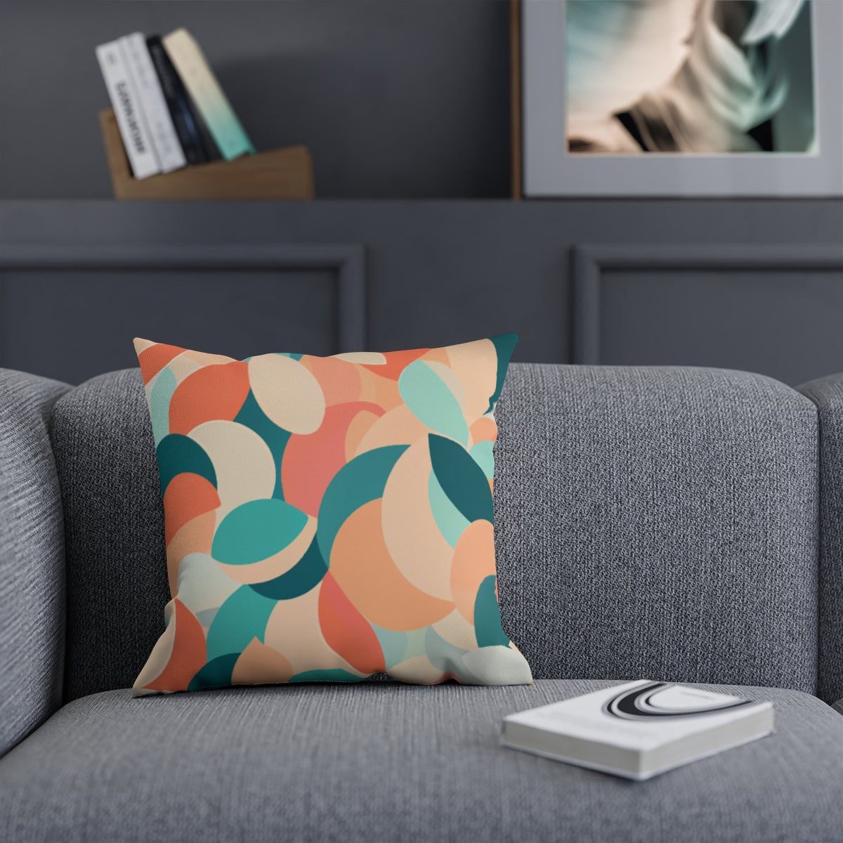 Autumnal Petal Tessellation Wheat Cushion