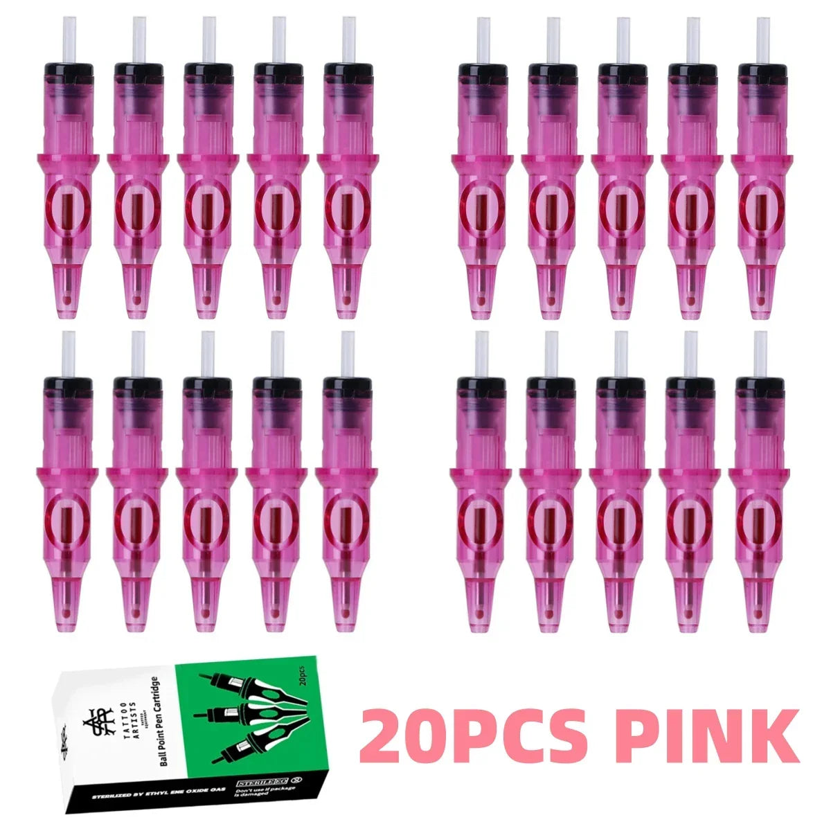 Buy The Best By Artsulli - Art is Long Life Short - New Ball Point Pen Tattoo Cartridge Needles 5 Colors Practice Drawing For Motor Grip