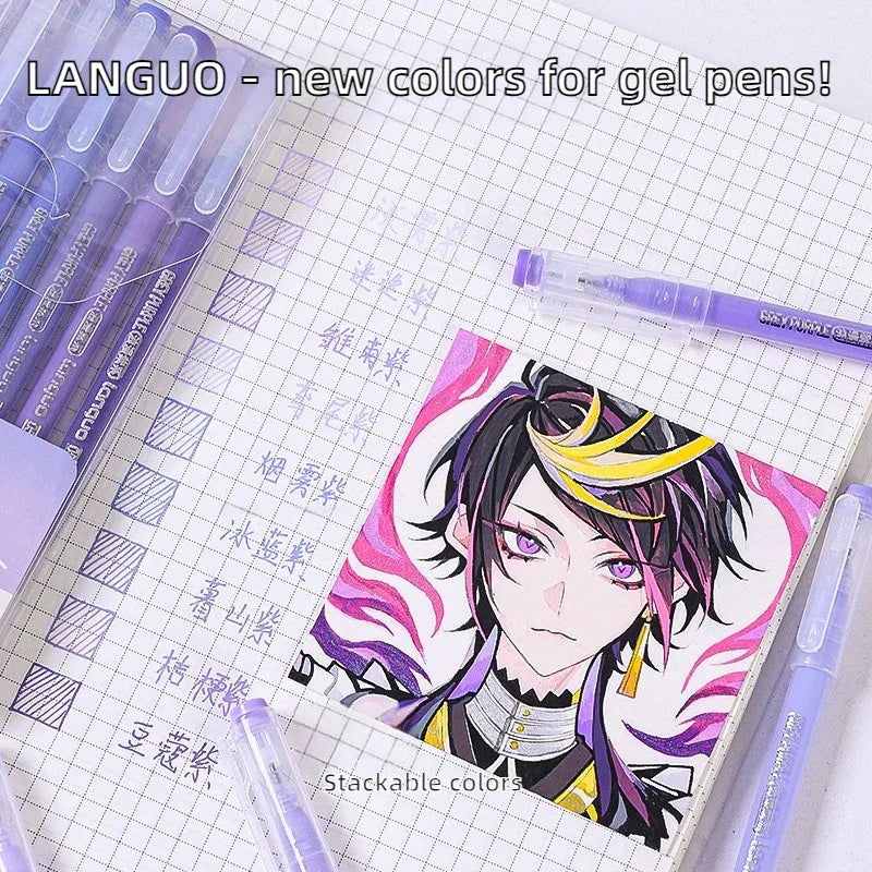 Buy The Best By Artsulli - Art is Long Life Short - LANGUO New Colors 45/9 Drawing Highlighter Morandi Gel Pen Diary Painting DIY Office