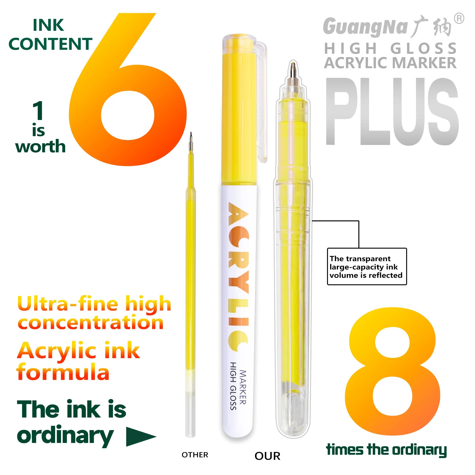 12/168 Colors Large Capacity Highlighter Acrylic Marker Pen Overlay Coloring Pen School Art Markers Supplies Stationery