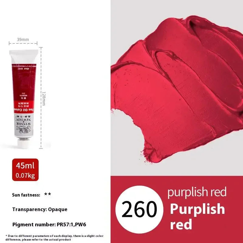 Buy The Best By Artsulli - Art is Long Life Short - Winsor&Newton 45ML Oil Paint,Colorful Professionals Artist Drawing Tools for Canvas