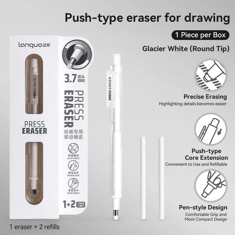 Buy The Best By Artsulli - Art is Long Life Short - Eraser Mechanical Rubber Refillable Pen Sketch Drawing Press Retractable Pencil