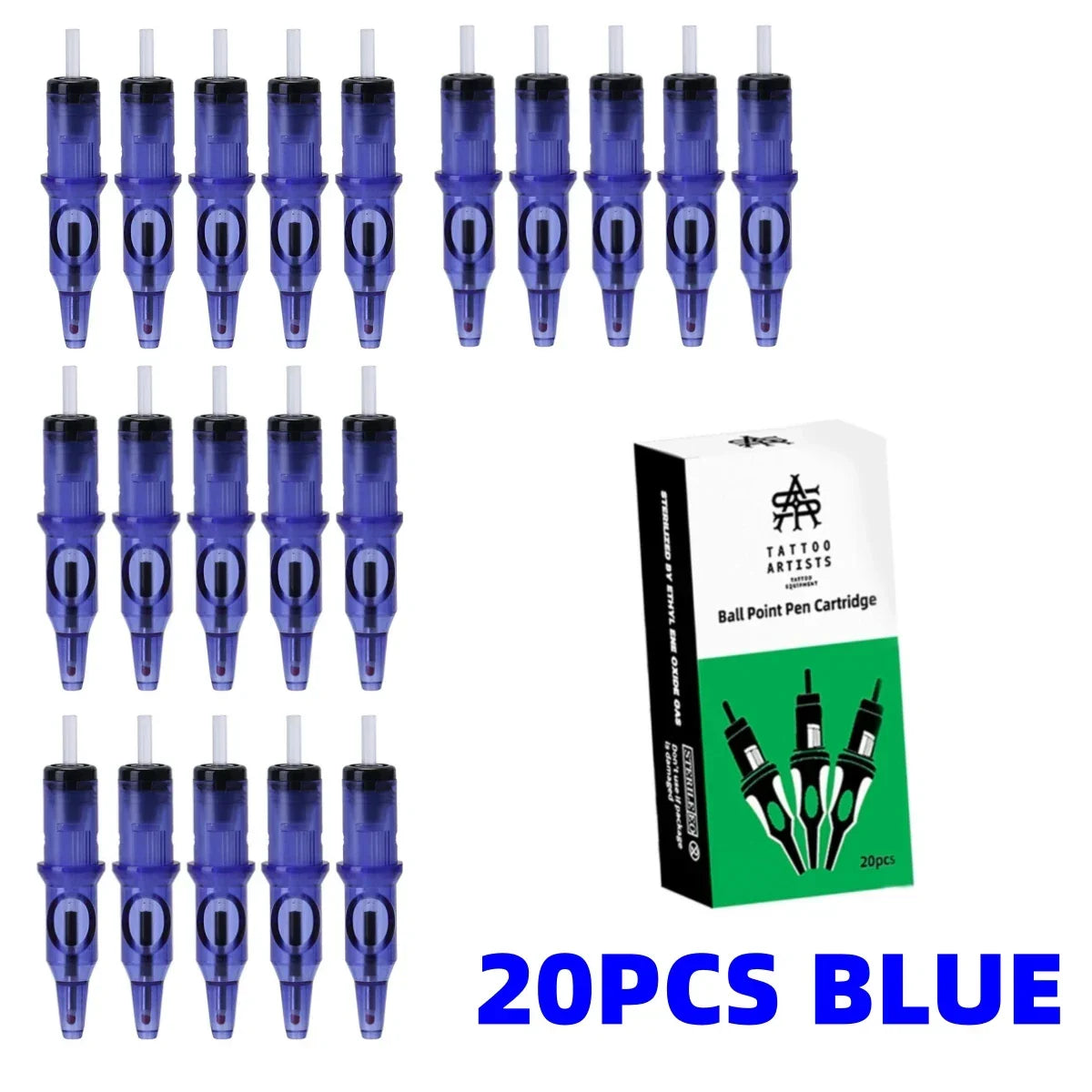 Buy The Best By Artsulli - Art is Long Life Short - New Ball Point Pen Tattoo Cartridge Needles 5 Colors Practice Drawing For Motor Grip