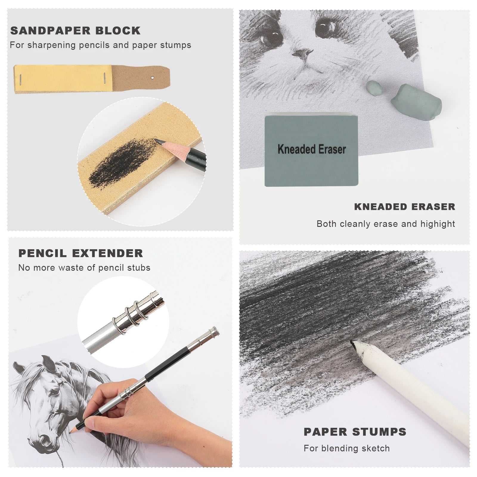 34/42/54/72/76/96 Pcs Drawing Sketching Coloring Set Drawing Pencils & Sketching Kit Art Tool Kit Professional Art Supplies Set