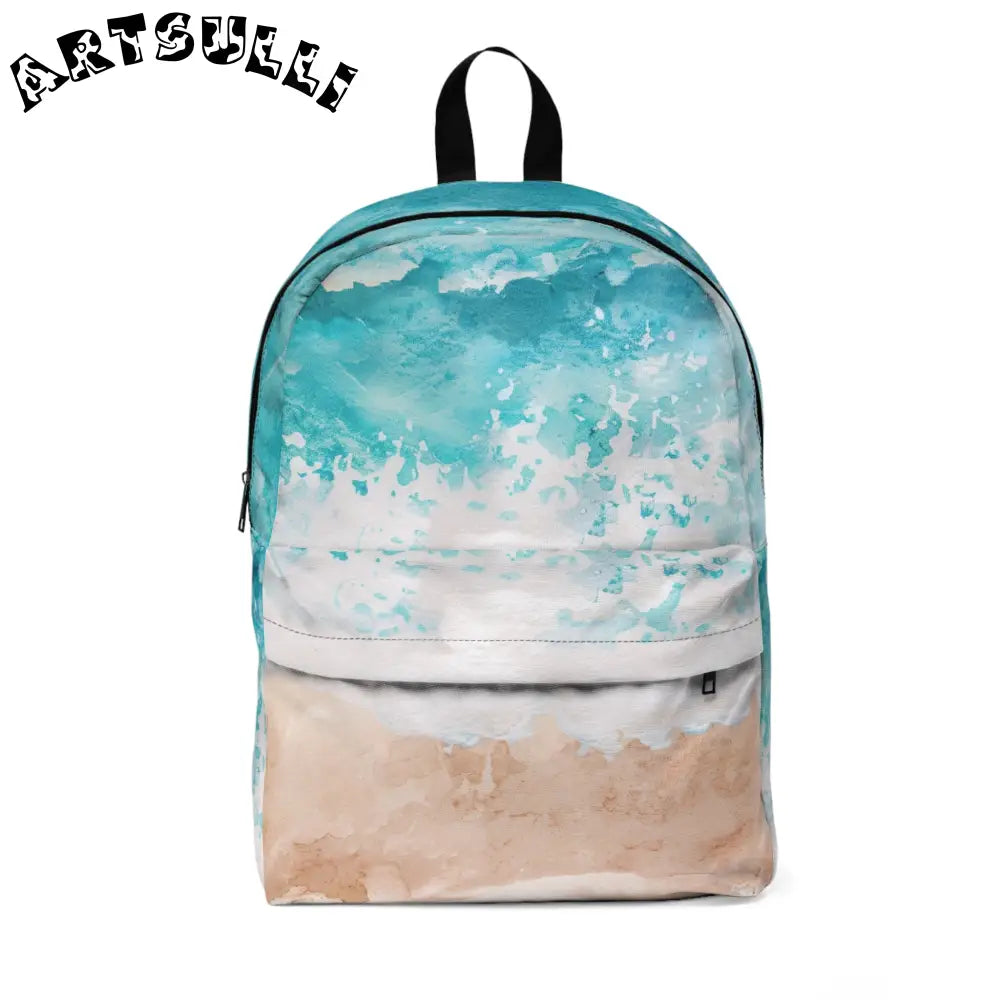 Beach Wave and Sand Backpack, Artsulli - Art is Long, Life is Short, Bags, Size, One size, , , , , 33321539107823762639