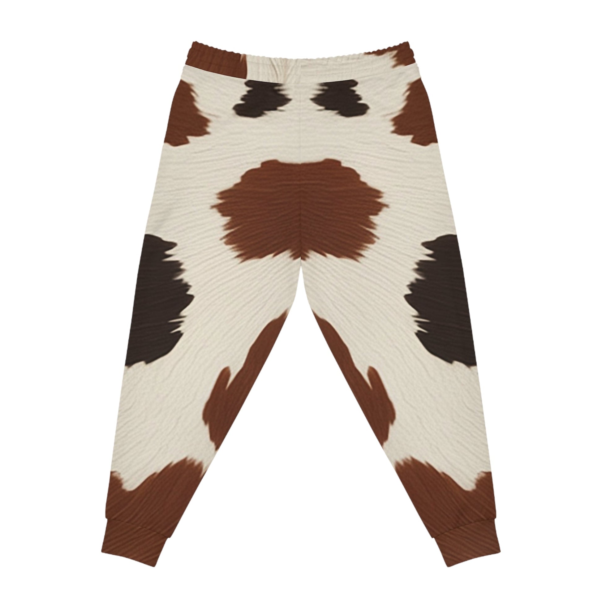 Beige and Brown Cow Print Joggers, Artsulli - Art is Long, Life is Short, All Over Prints, , , , , , , 