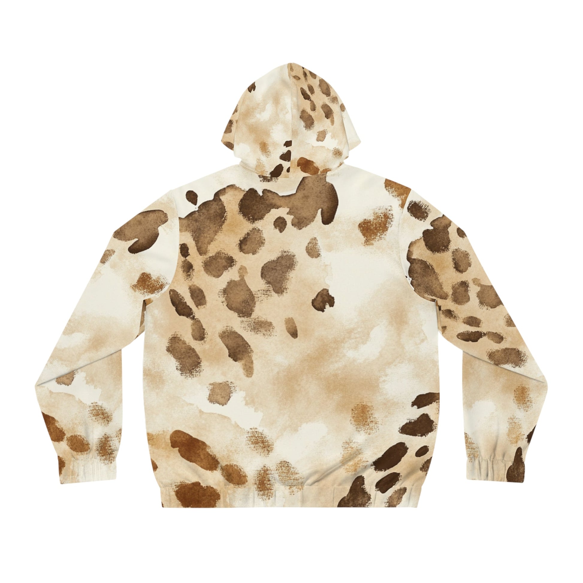 Beige and Brown Spotted Full Zip Hoodie, Artsulli - Art is Long, Life is Short, All Over Prints, , , , , , , 