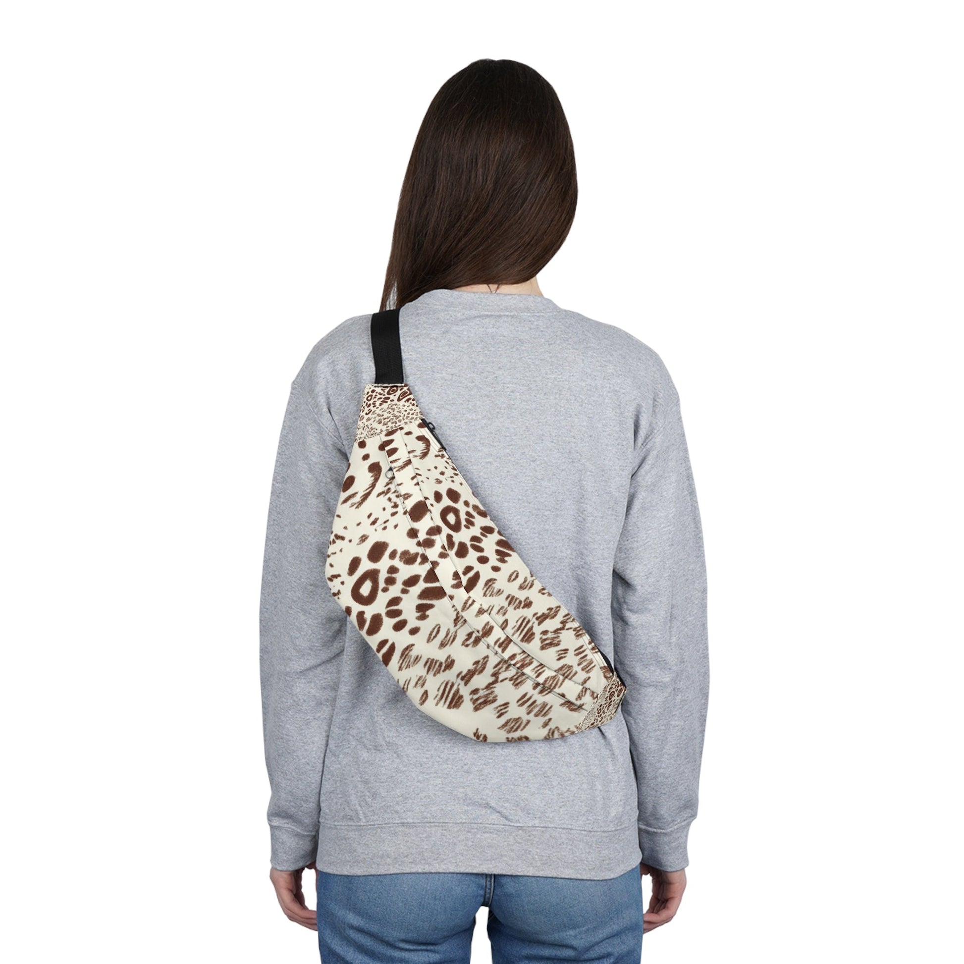 Beige Leopard Print Fanny Pack, Artsulli - Art is Long, Life is Short, Bags, , , , , , , 