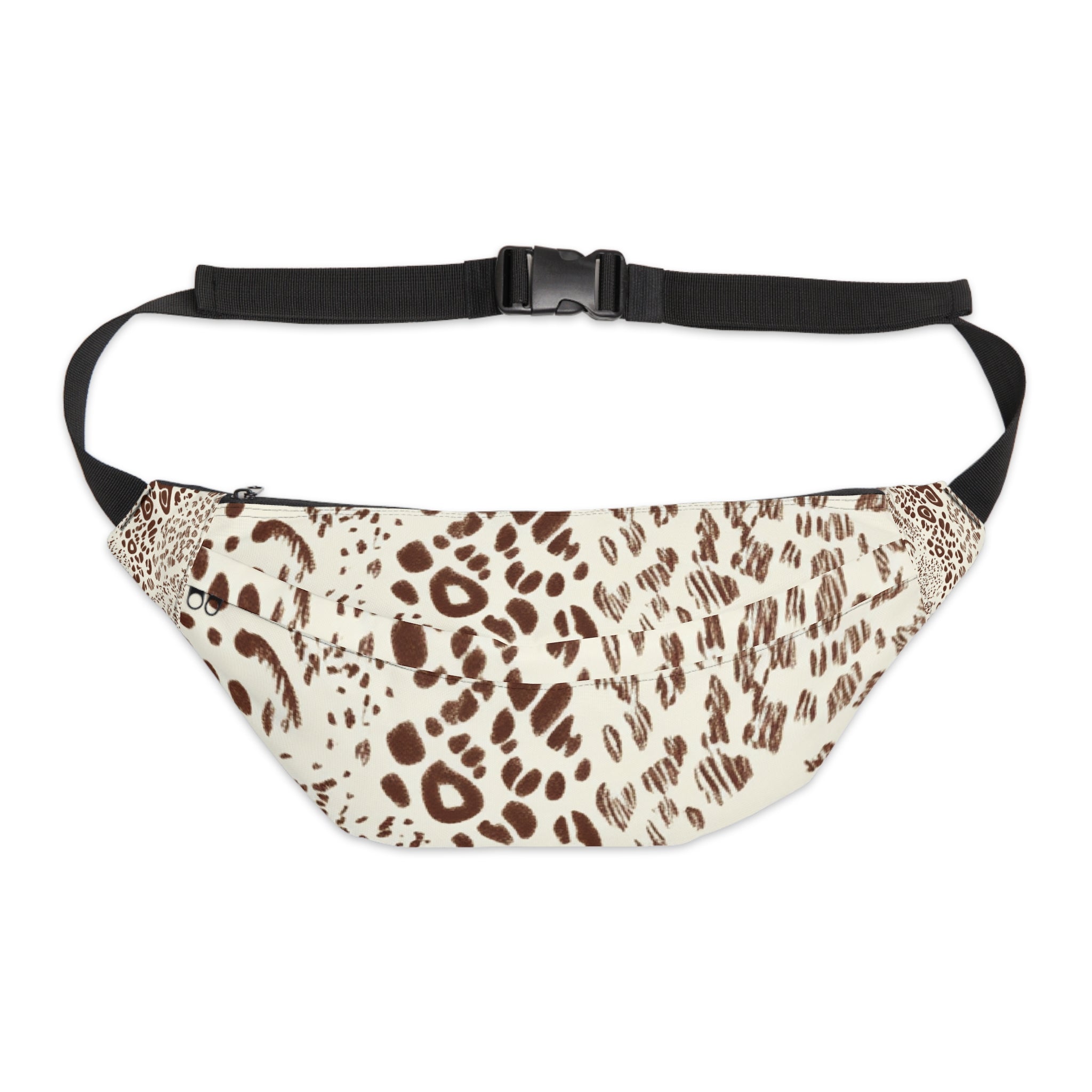 Beige Leopard Print Fanny Pack, Artsulli - Art is Long, Life is Short, Bags, Size, 8" × 9" × 4'', , , , , 22277326375431962456