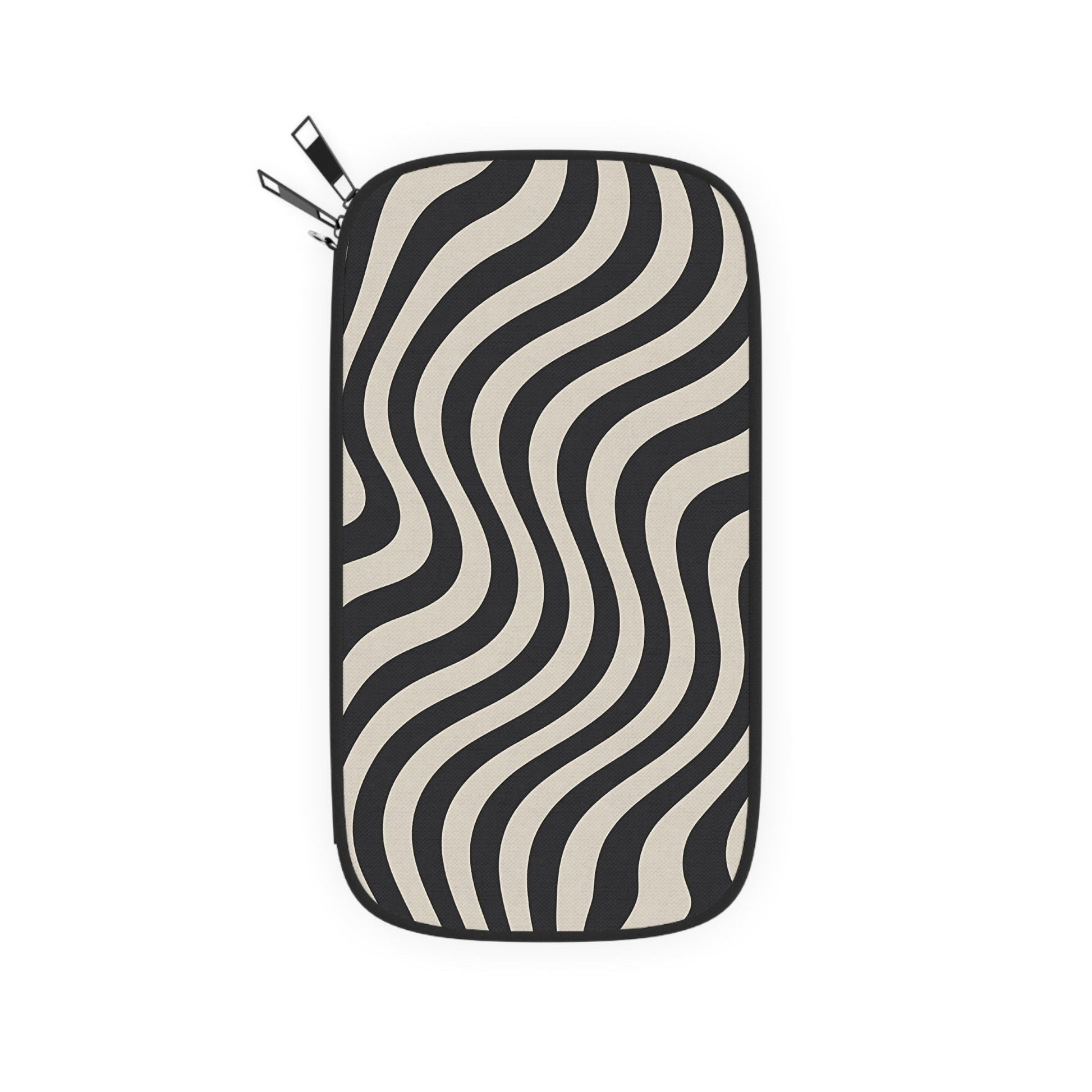 Black and Beige Wavy Pouch, Artsulli - Art is Long, Life is Short, Bags, , , , , , , 