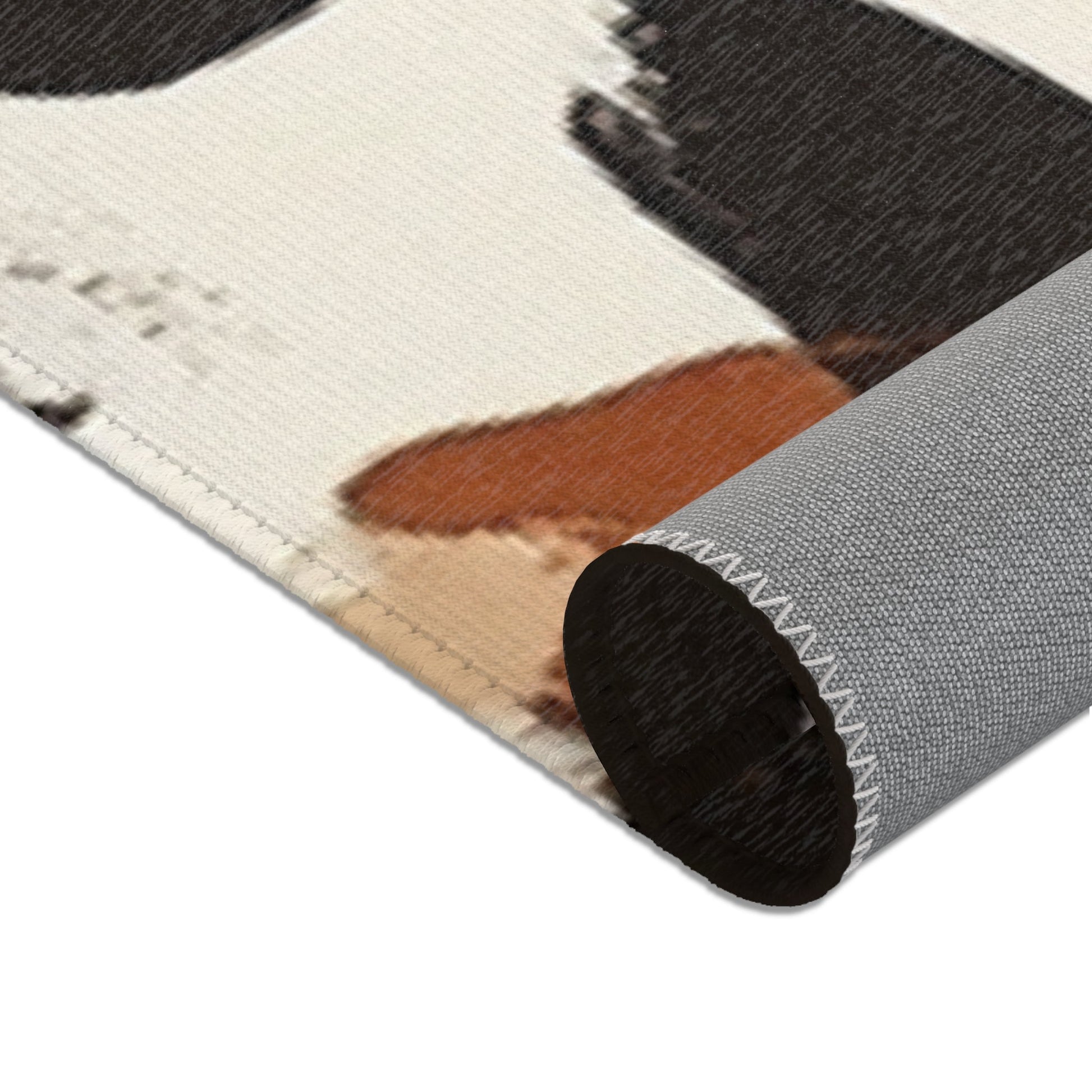 Black and Brown Cowhide Print Area Rug, Artsulli - Art is Long, Life is Short, Home Decor, , , , , , , 