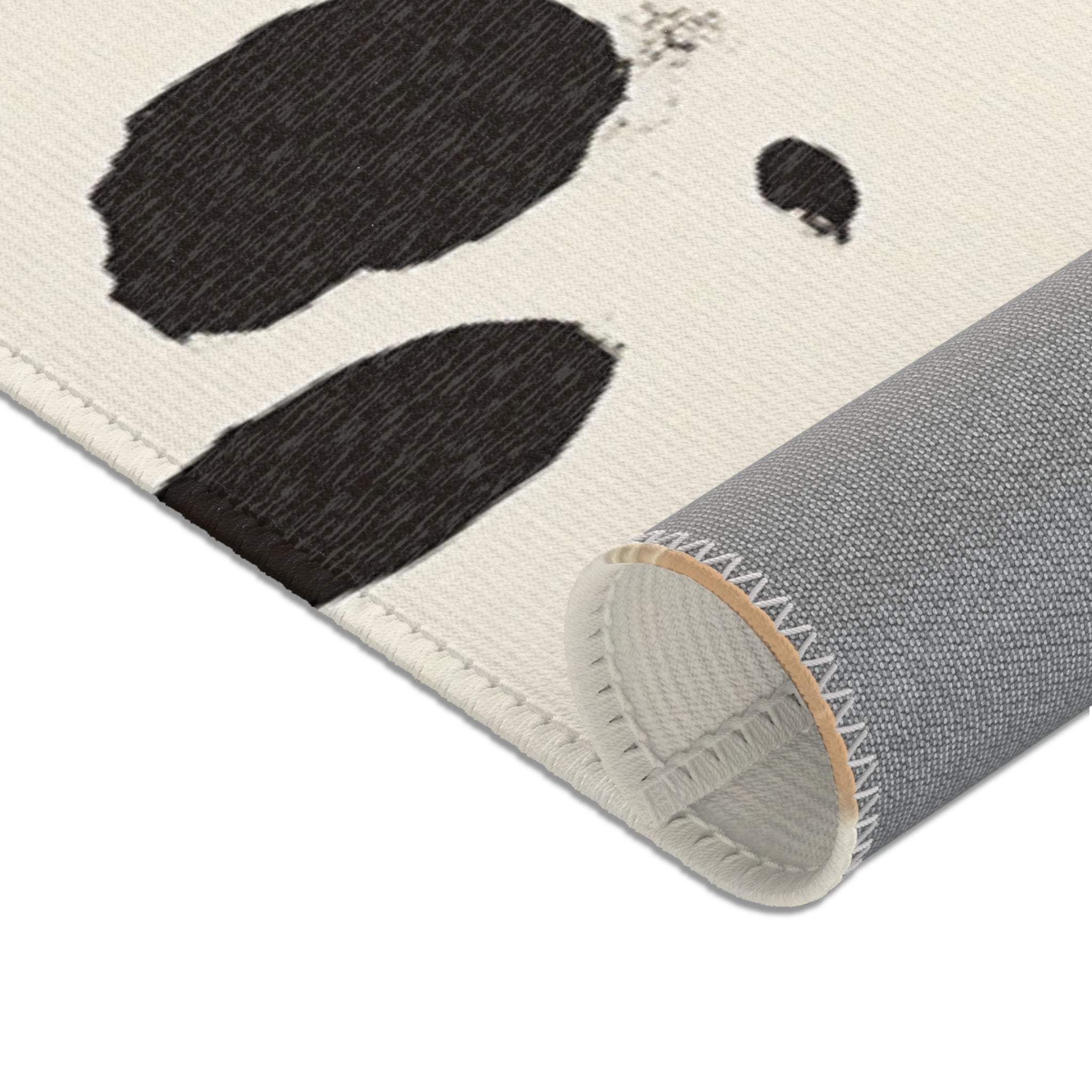 Black and Brown Cowhide Print Area Rug, Artsulli - Art is Long, Life is Short, Home Decor, , , , , , , 