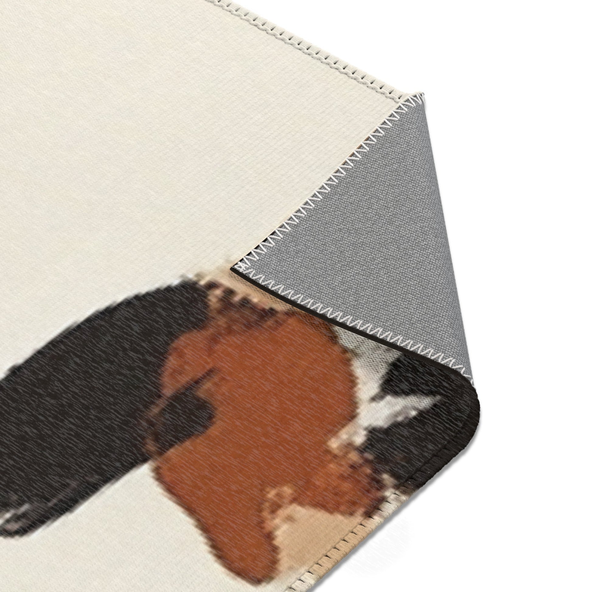 Black and Brown Cowhide Print Area Rug, Artsulli - Art is Long, Life is Short, Home Decor, , , , , , , 