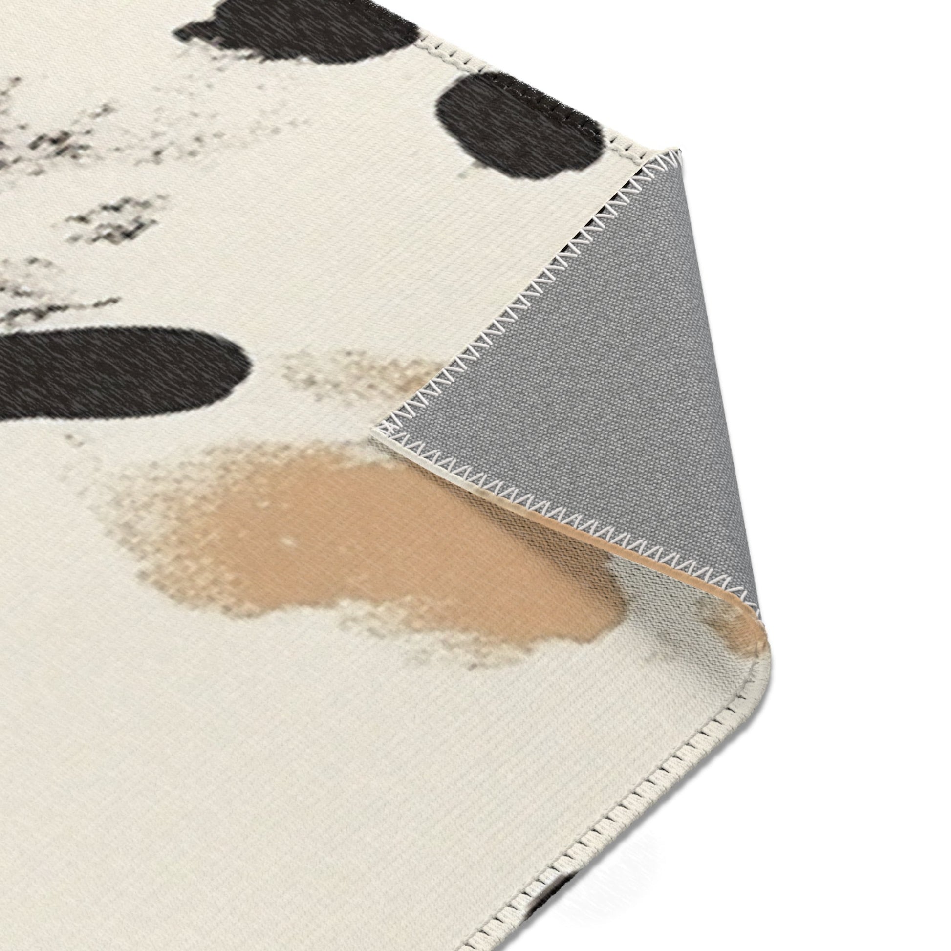Black and Brown Cowhide Print Area Rug, Artsulli - Art is Long, Life is Short, Home Decor, , , , , , , 