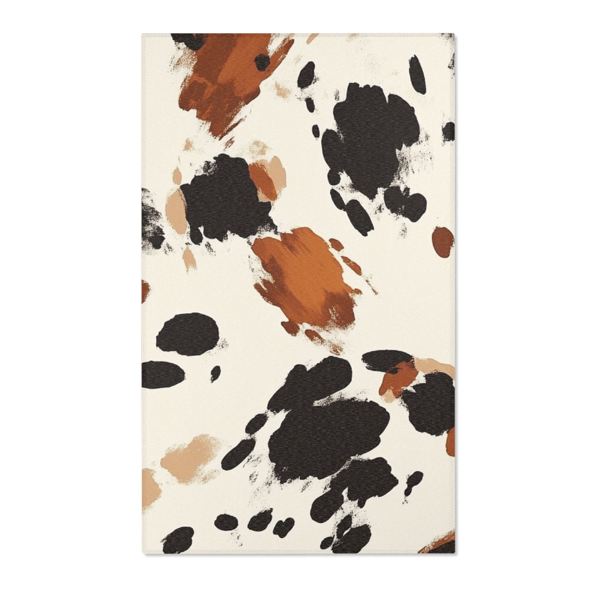 Black and Brown Cowhide Print Area Rug, Artsulli - Art is Long, Life is Short, Home Decor, Size, 36" × 60", , , , , 14580167311437166616
