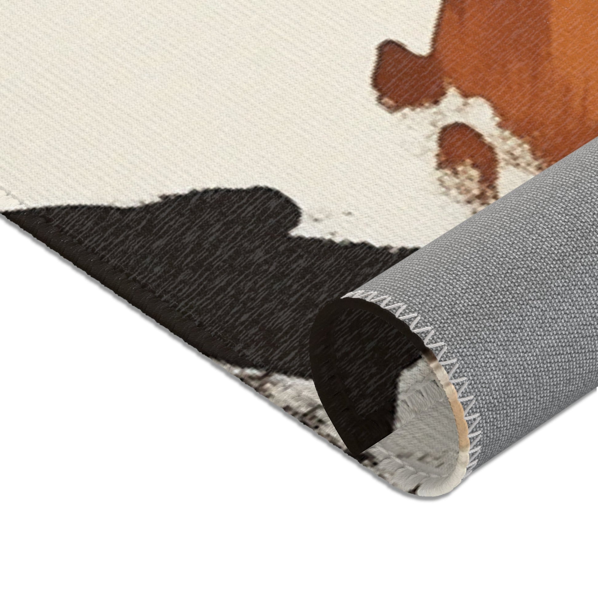 Black and Brown Cowhide Print Area Rug, Artsulli - Art is Long, Life is Short, Home Decor, , , , , , , 