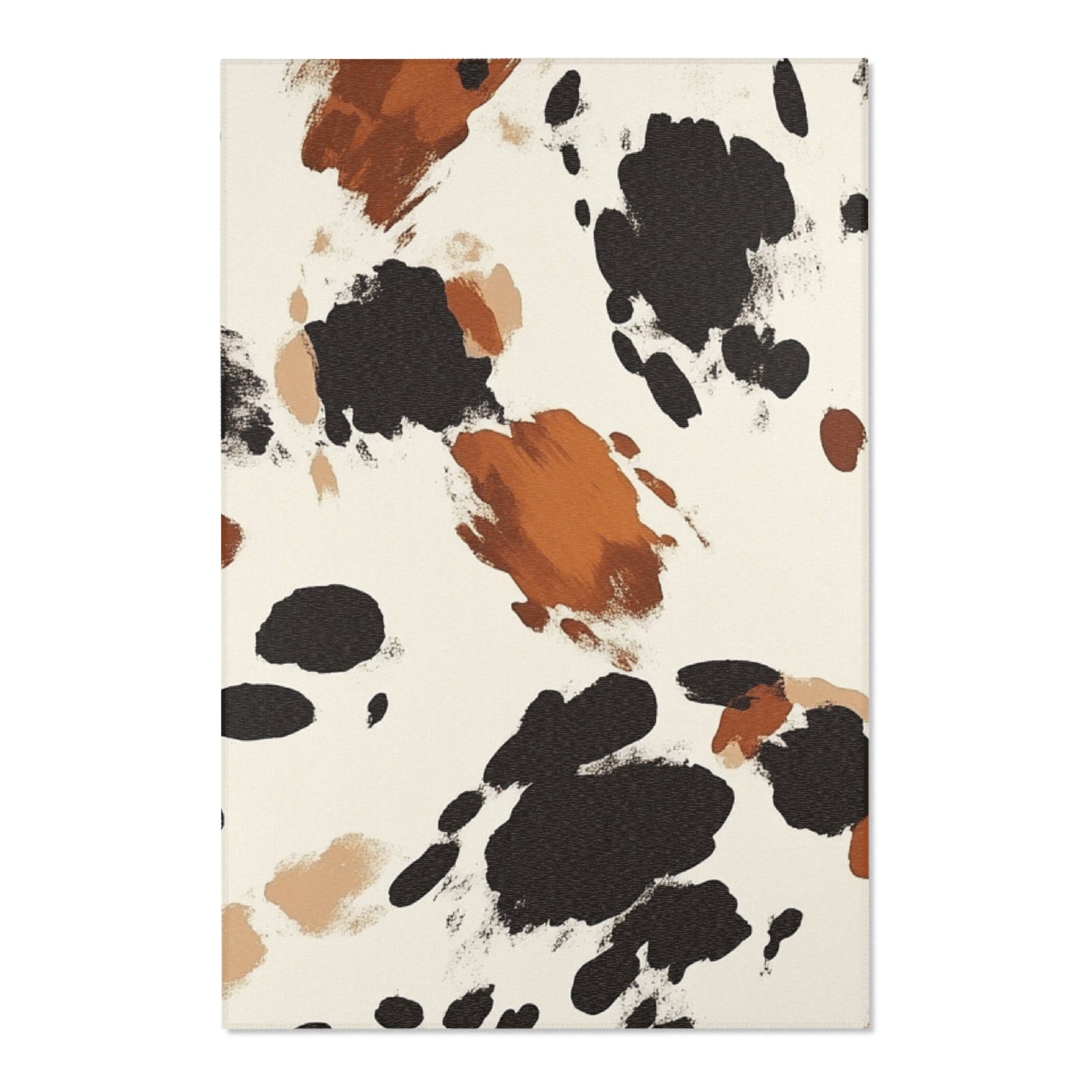 Black and Brown Cowhide Print Area Rug, Artsulli - Art is Long, Life is Short, Home Decor, Size, 48" × 72", , , , , 43239721930916731670