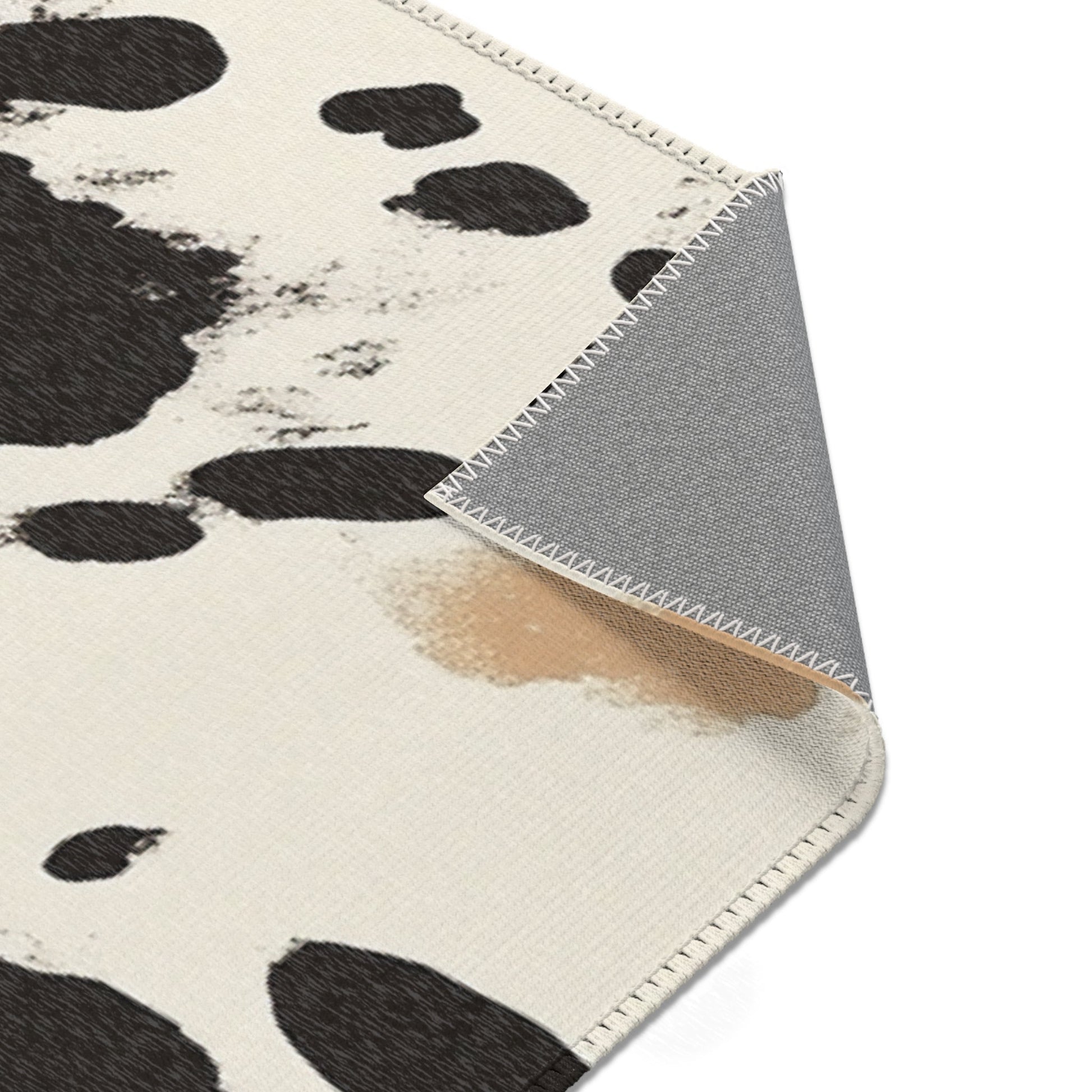 Black and Brown Cowhide Print Area Rug, Artsulli - Art is Long, Life is Short, Home Decor, , , , , , , 