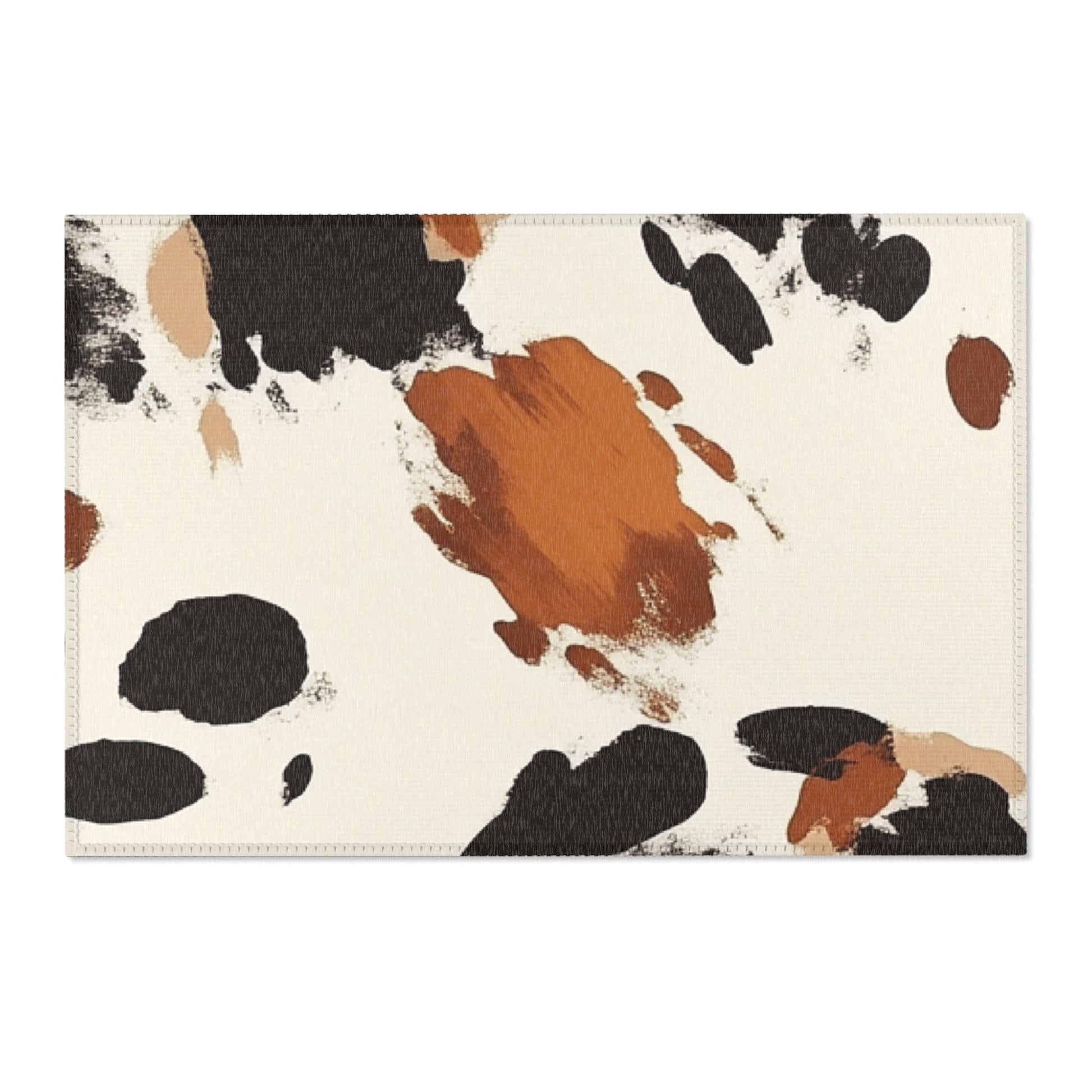 Black and Brown Cowhide Print Area Rug, Artsulli - Art is Long, Life is Short, Home Decor, Size, 36" × 24", , , , , 65602997028130312409
