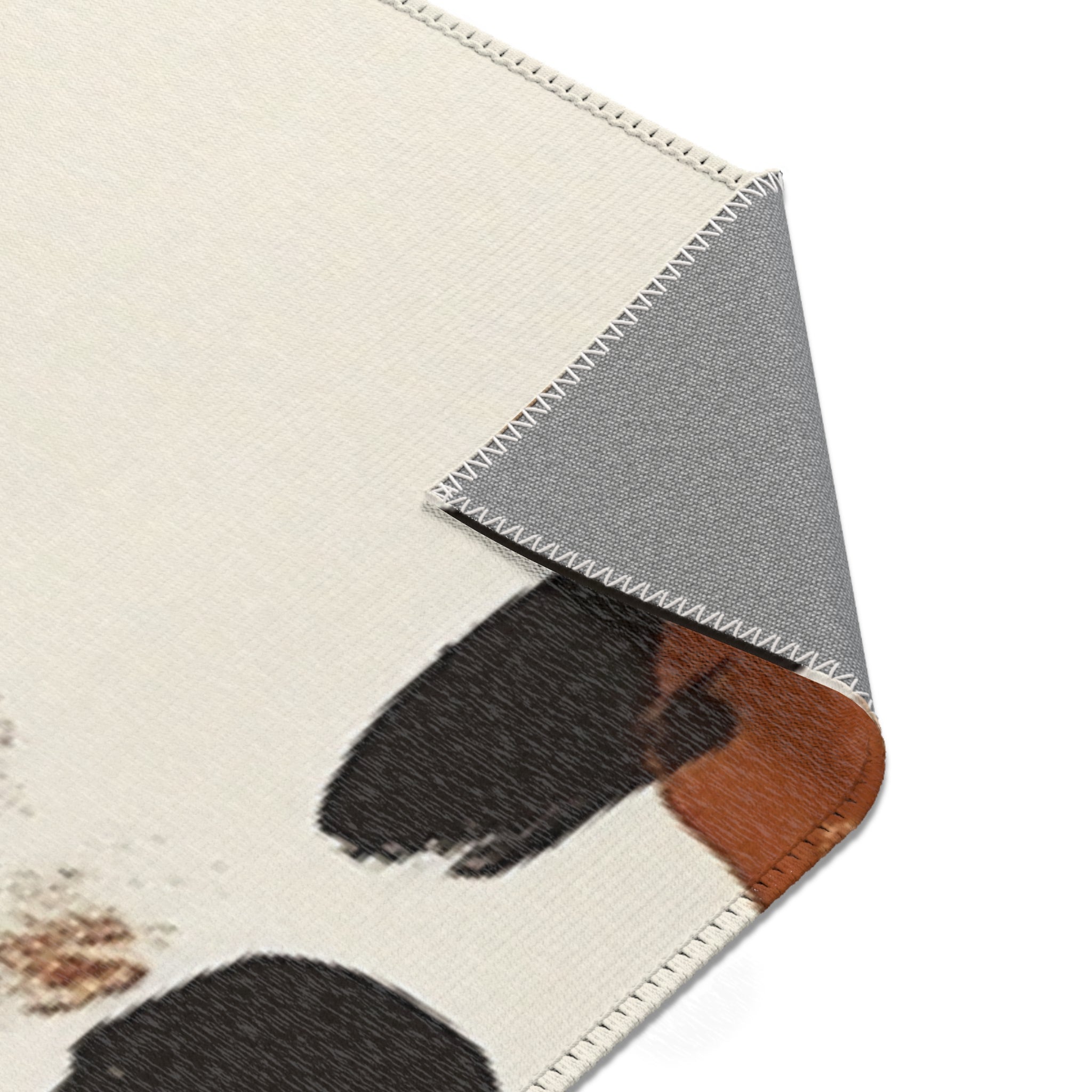 Black and Brown Cowhide Print Area Rug, Artsulli - Art is Long, Life is Short, Home Decor, , , , , , , 