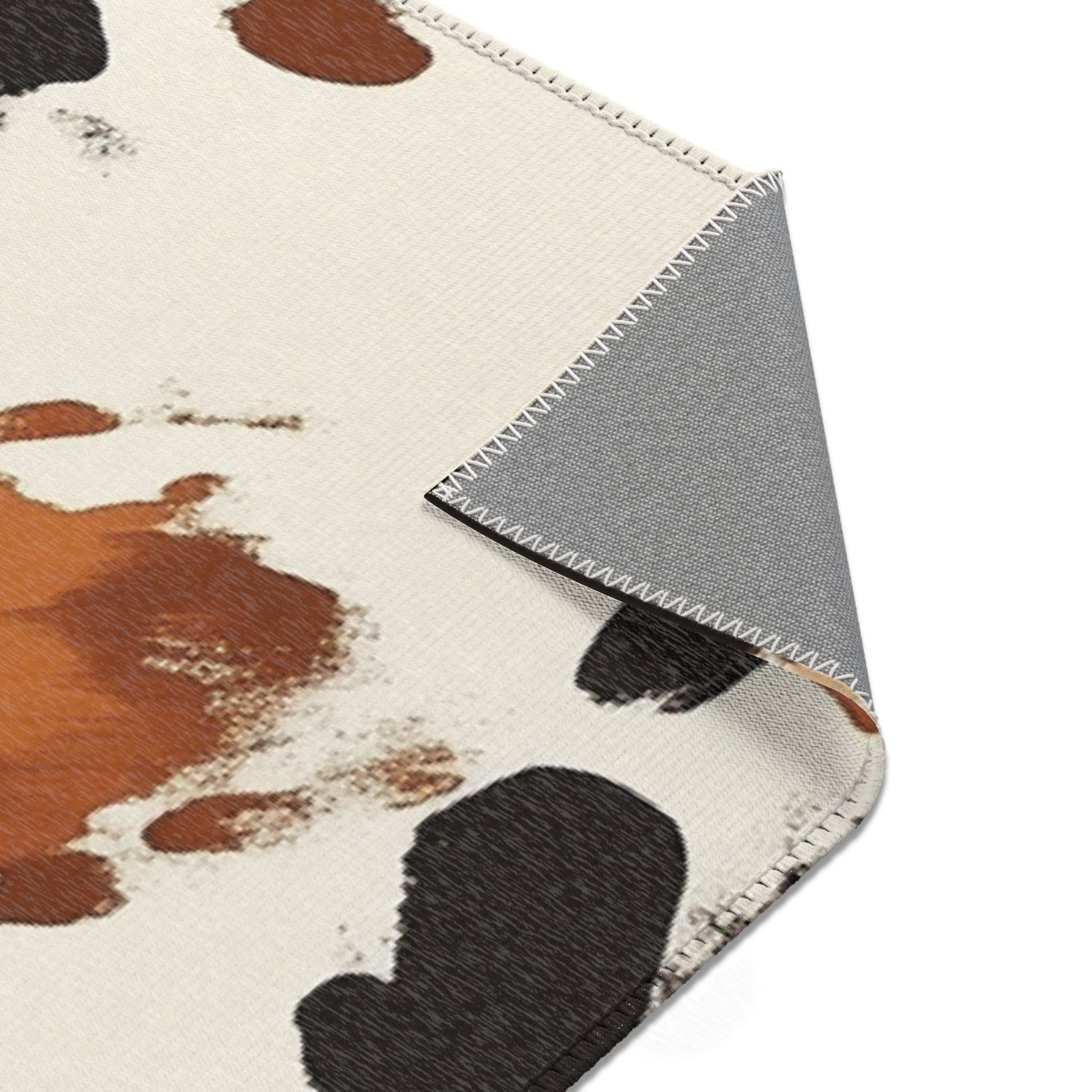 Black and Brown Cowhide Print Area Rug, Artsulli - Art is Long, Life is Short, Home Decor, , , , , , , 