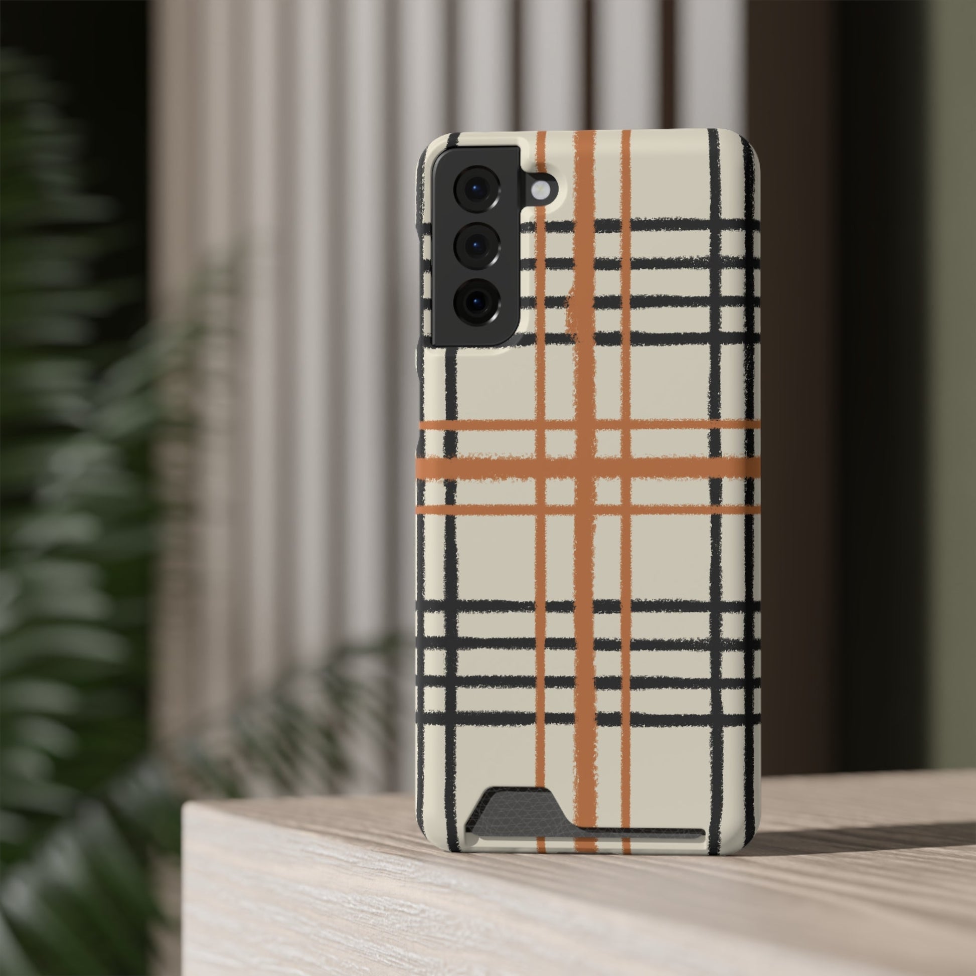 Black and Brown Plaid Phone Case, Artsulli - Art is Long, Life is Short, Phone Case, , , , , , , 
