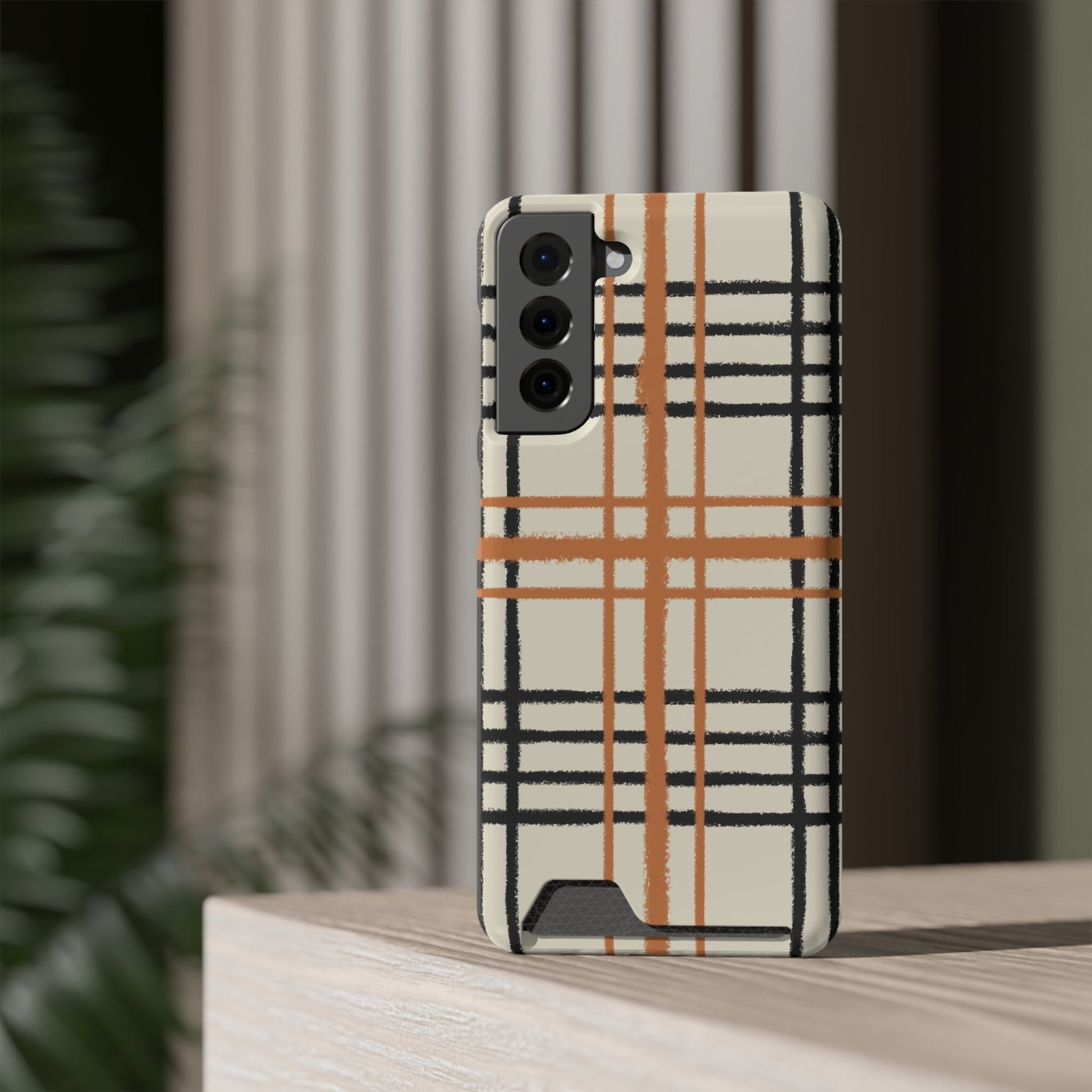 Black and Brown Plaid Phone Case, Artsulli - Art is Long, Life is Short, Phone Case, , , , , , , 