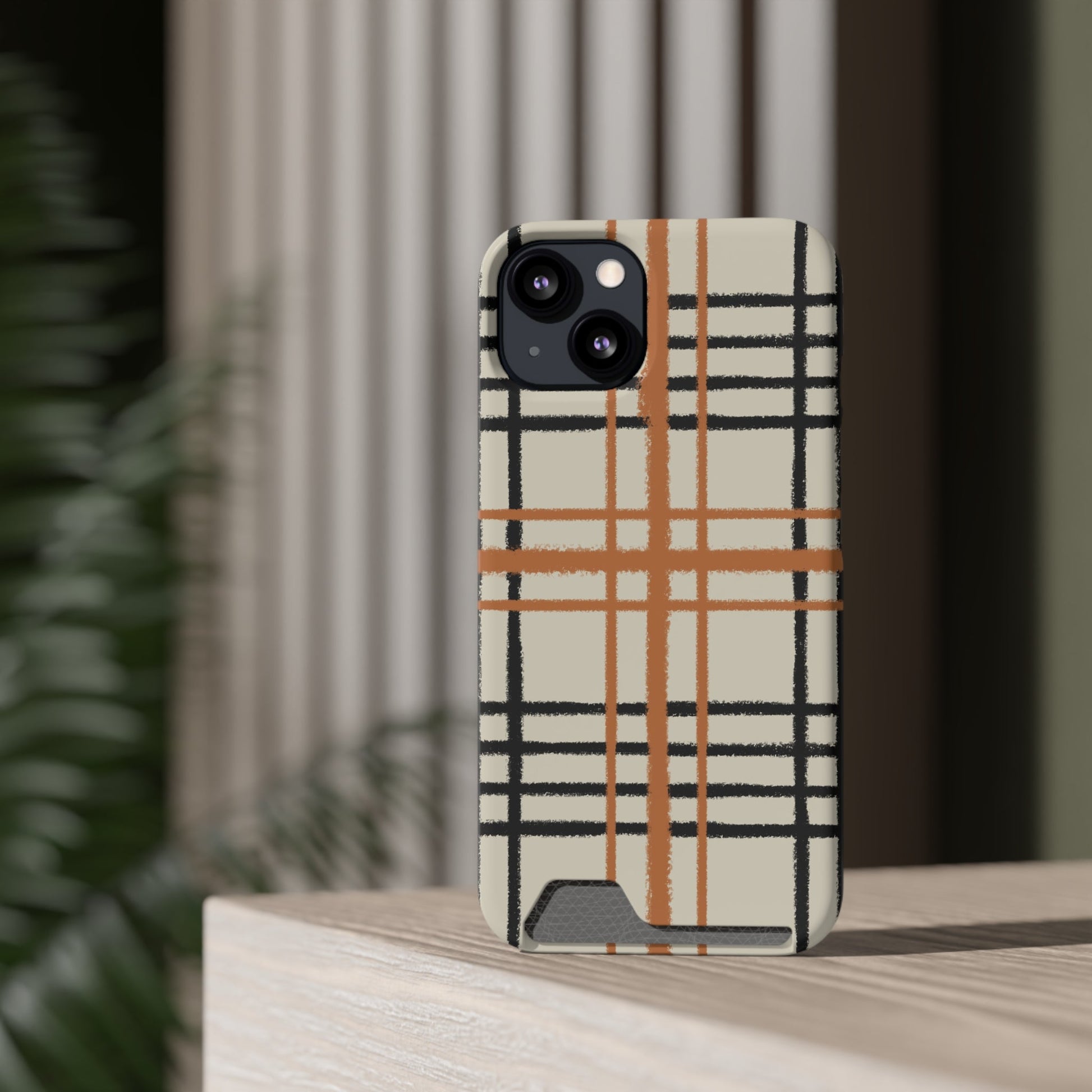 Black and Brown Plaid Phone Case, Artsulli - Art is Long, Life is Short, Phone Case, , , , , , , 