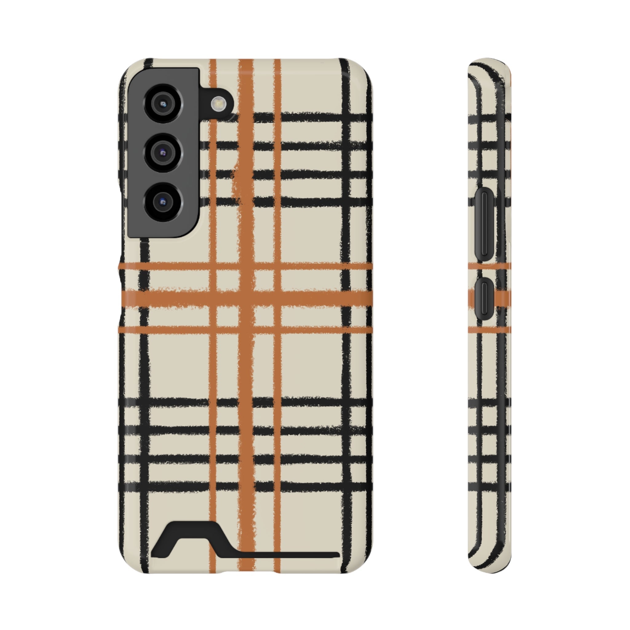 Black and Brown Plaid Phone Case, Artsulli - Art is Long, Life is Short, Phone Case, Size, Samsung Galaxy S22, Surface, Glossy, Shape, Without gift packaging, 11096023707473963978