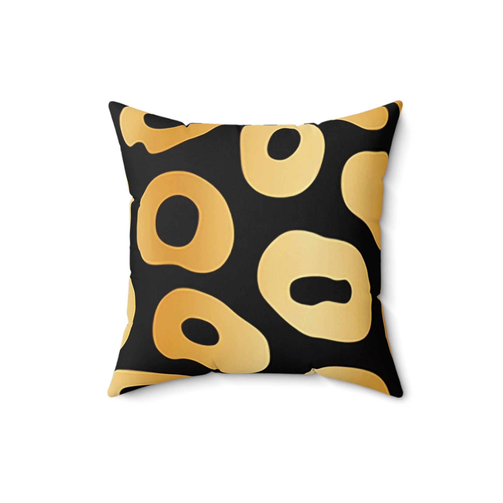 Black and Gold Abstract Throw Pillow, Artsulli - Art is Long, Life is Short, Home Decor, Size, 16" × 16", , , , , 31387914270779889519