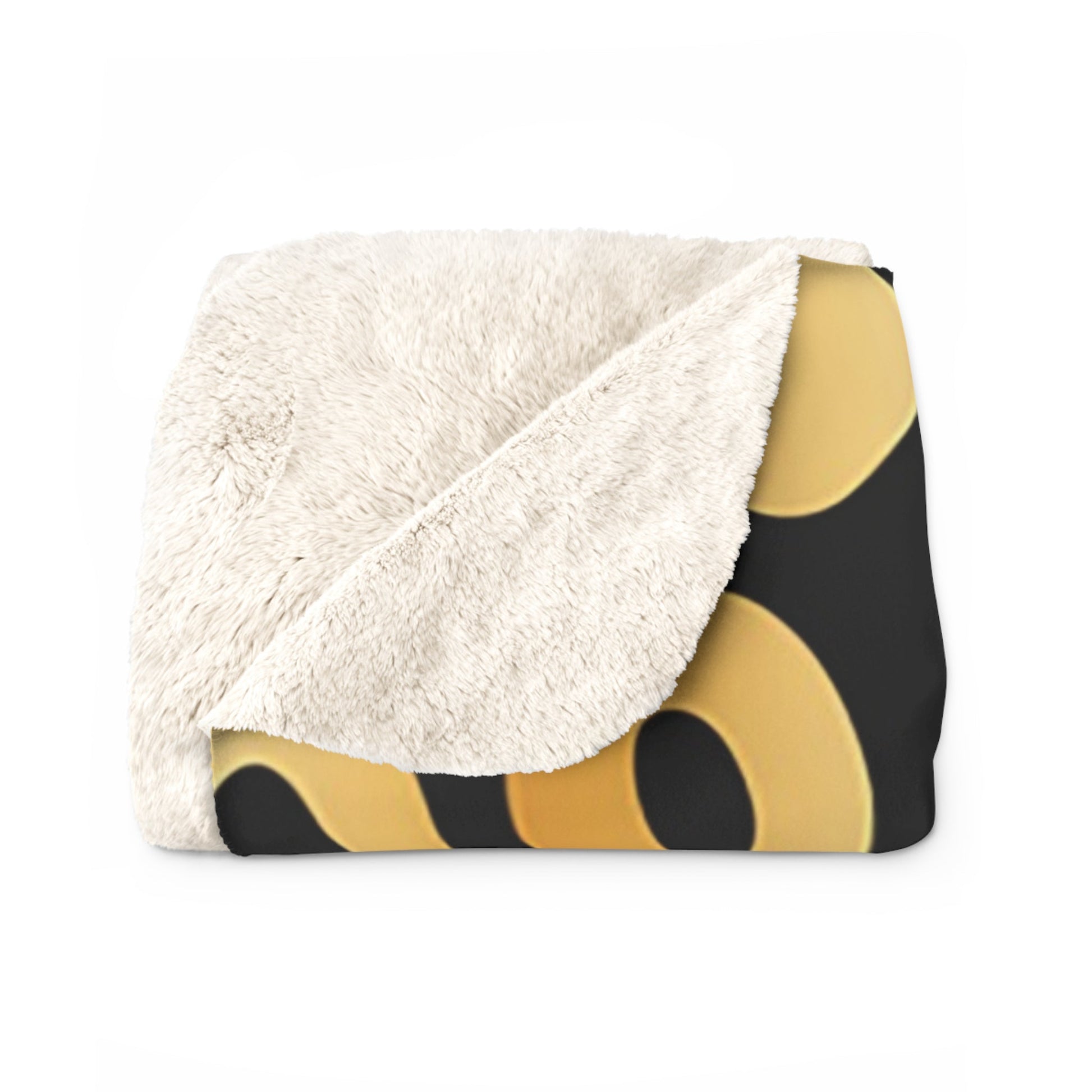Black and Gold Leopard Print Sherpa Fleece Blanket, Artsulli - Art is Long, Life is Short, Home Decor, , , , , , , 