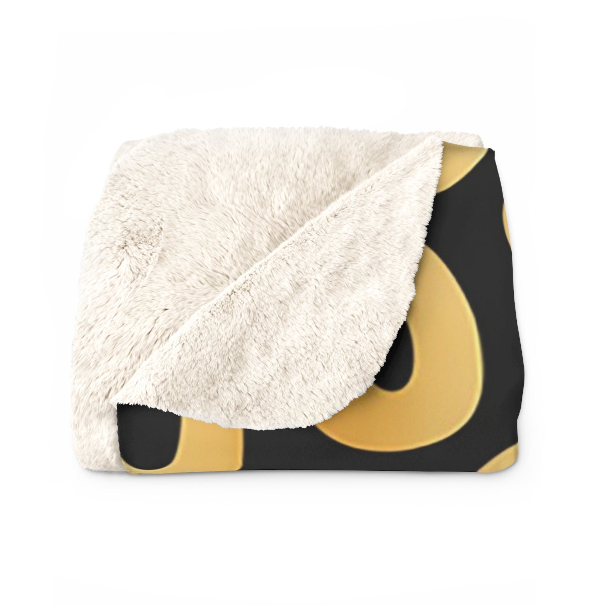 Black and Gold Leopard Print Sherpa Fleece Blanket, Artsulli - Art is Long, Life is Short, Home Decor, , , , , , , 