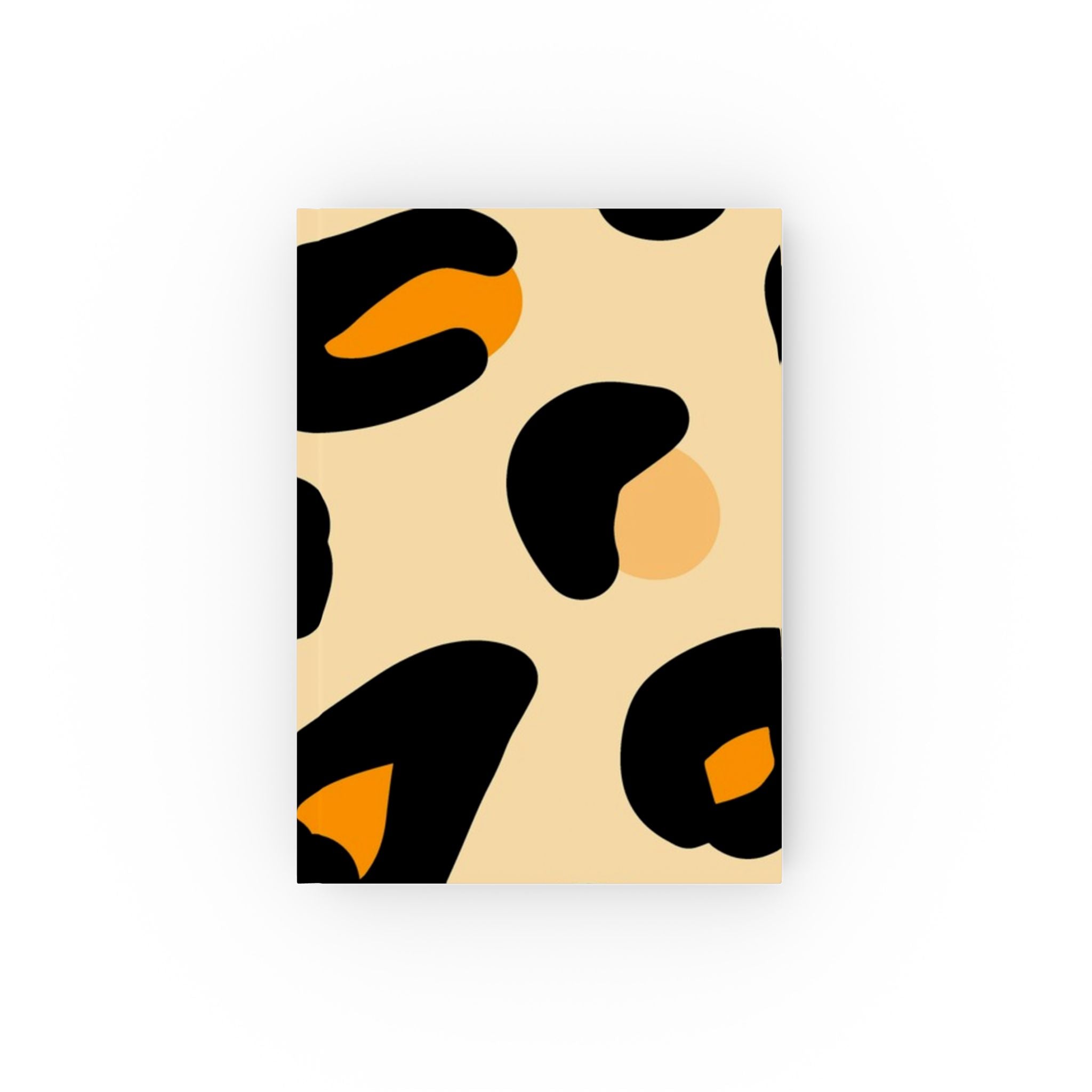 Black and Orange Leopard Print Journal, Artsulli - Art is Long, Life is Short, Paper products, Paper, Ruled line, Size, 5.2" x 7.4", , , 28553065614501604677