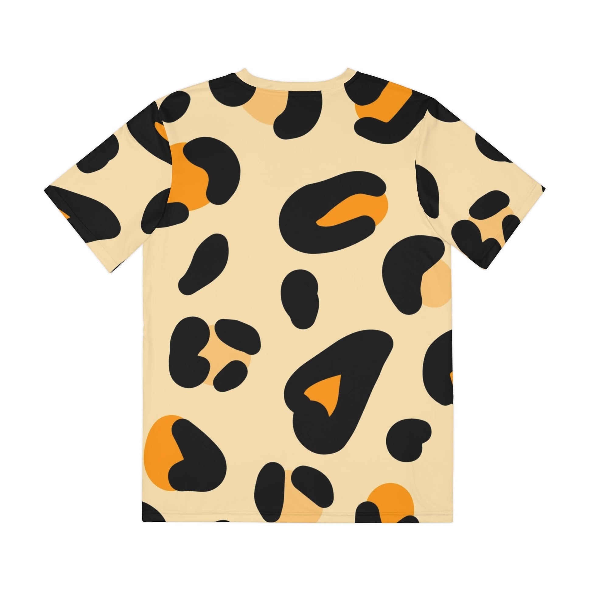 Black and Orange Leopard Print T-Shirt, Artsulli - Art is Long, Life is Short, All Over Prints, , , , , , , 