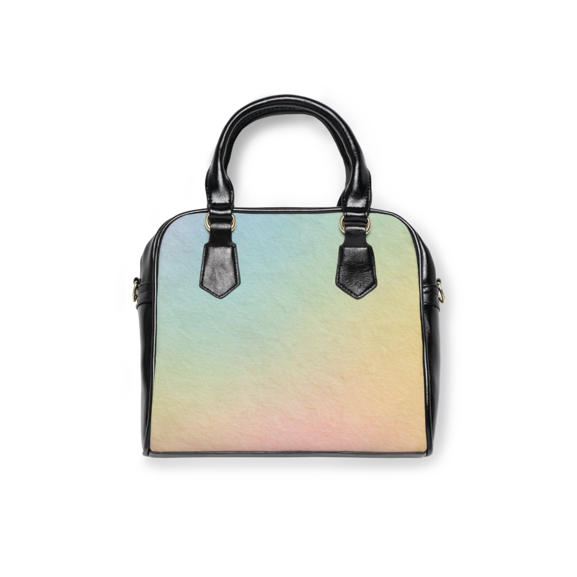 Black and Pastel Rainbow Ombre Satchel, Artsulli - Art is Long, Life is Short, Bags, Size, 9.45" x 8.27", Color, Black, , , 20738011931195059652