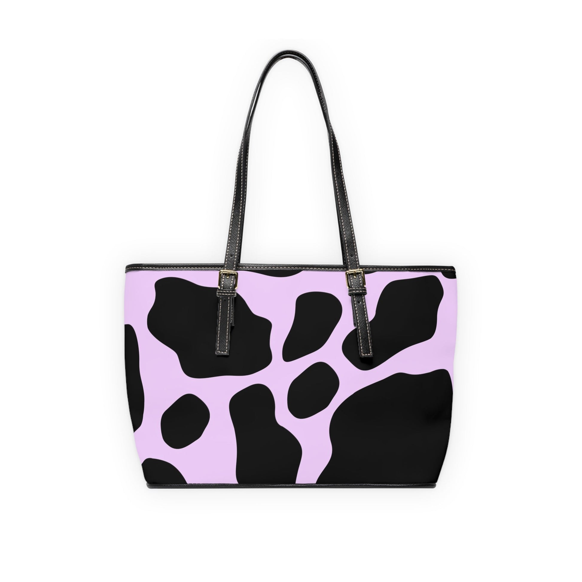 Black and Purple Cow Print Shoulder Bag, Artsulli - Art is Long, Life is Short, Bags, , , , , , , 