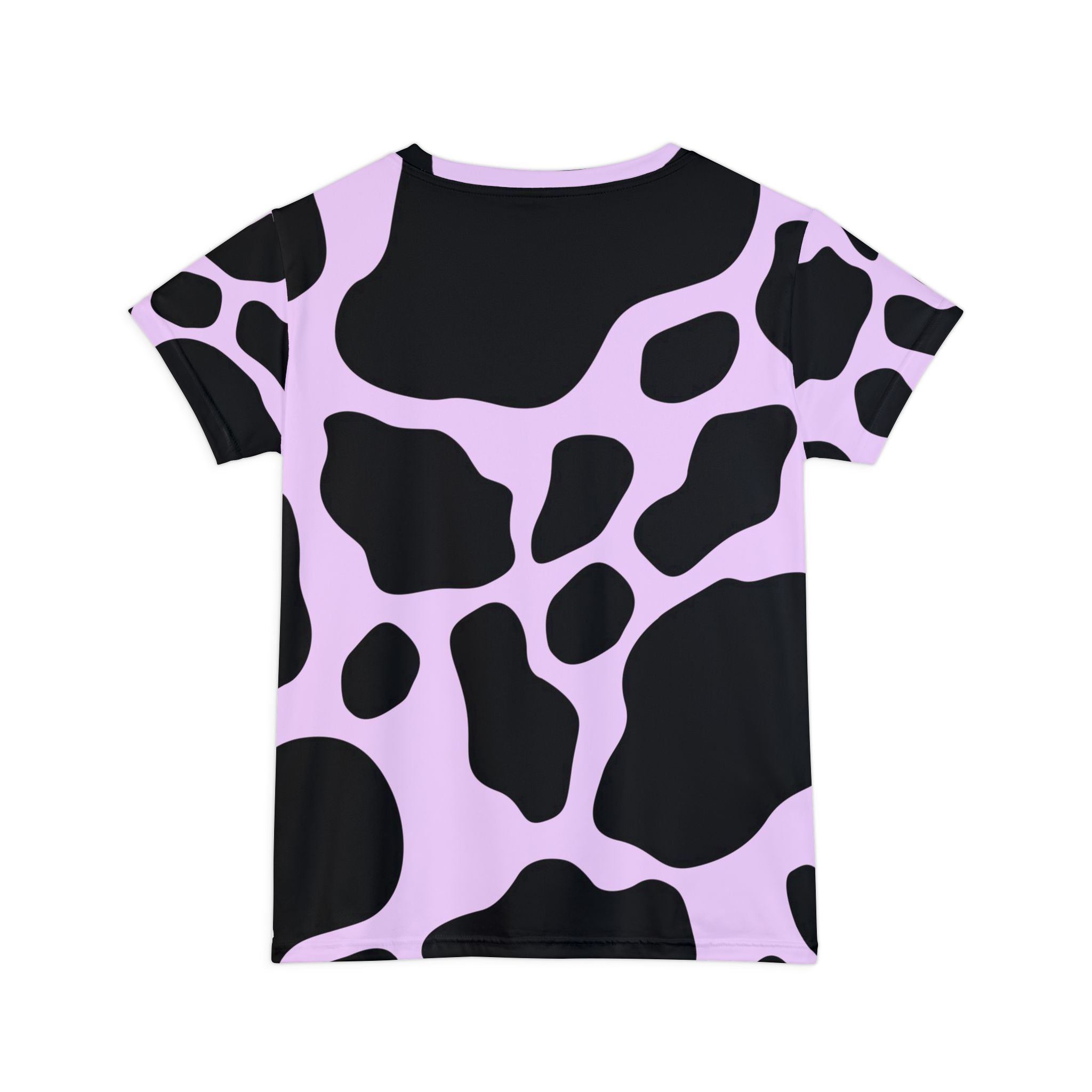 Black and Purple Cow Print T-Shirt, Artsulli - Art is Long, Life is Short, All Over Prints, , , , , , , 