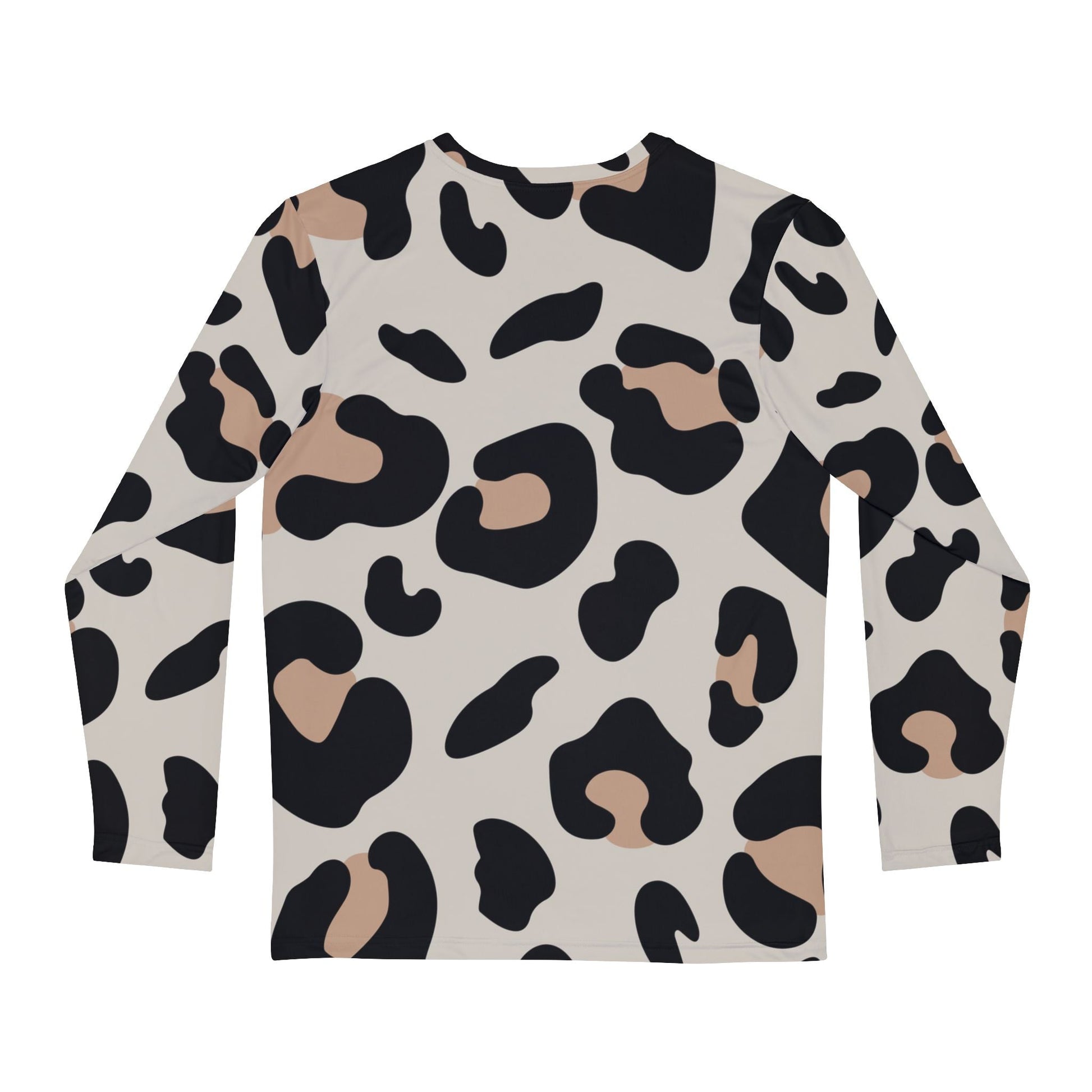 Black and Tan Leopard Long Sleeve Shirt, Artsulli - Art is Long, Life is Short, All Over Prints, , , , , , , 