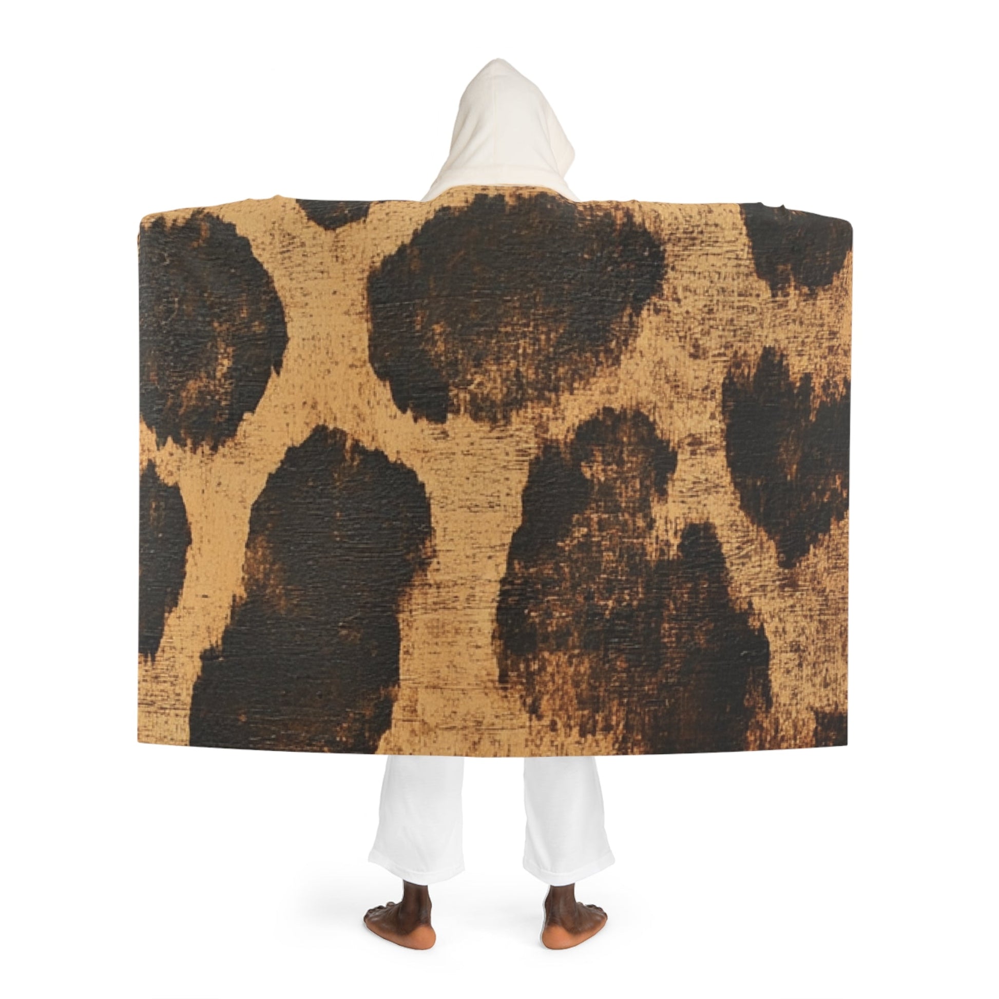 Black and Tan Sherpa Hooded Fleece Blanket, Artsulli - Art is Long, Life is Short, All Over Prints, , , , , , , 