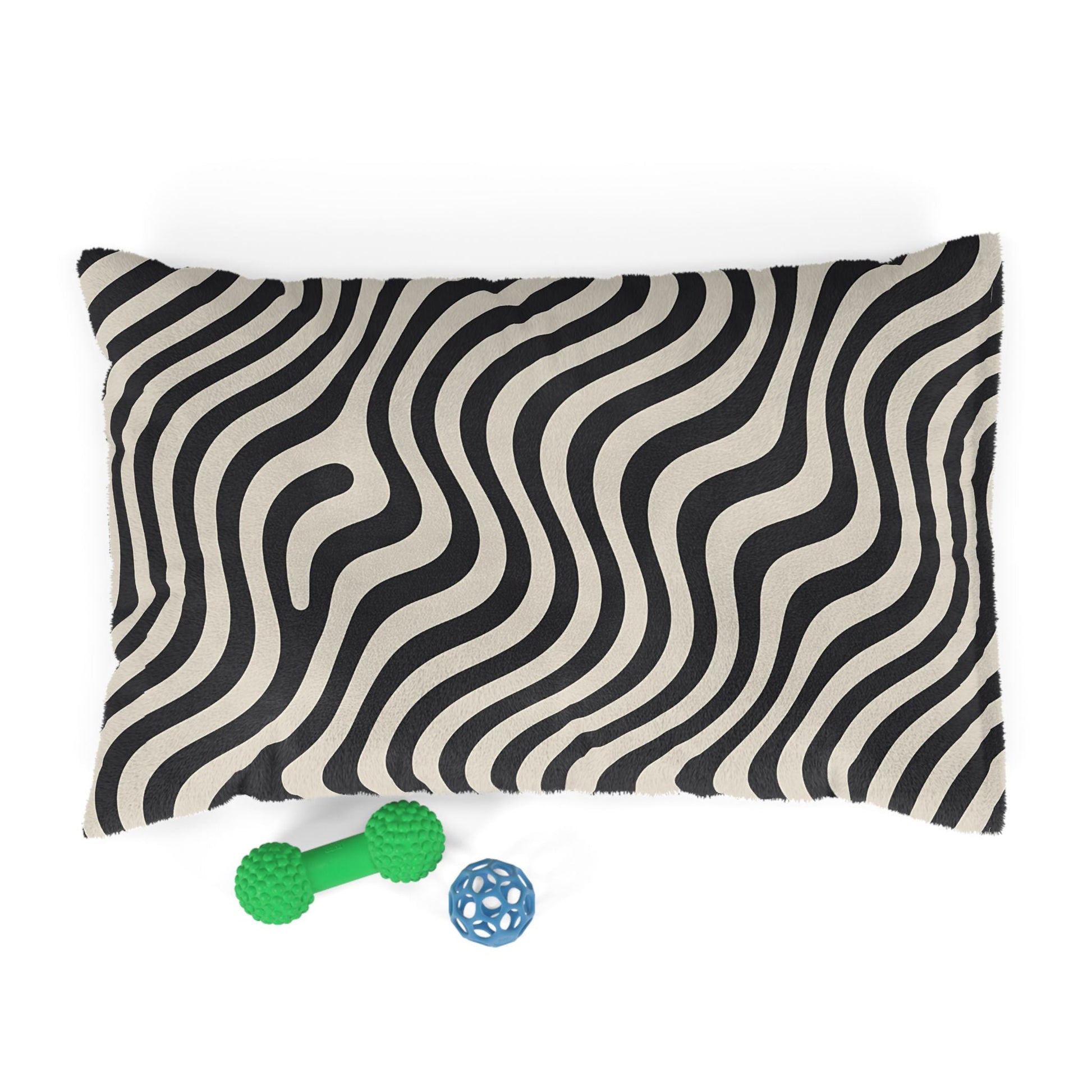 Black and Tan Wavy Stripe Pet Bed, Artsulli - Art is Long, Life is Short, Pets, Size, 28" × 18", , , , , 31013258101138907111