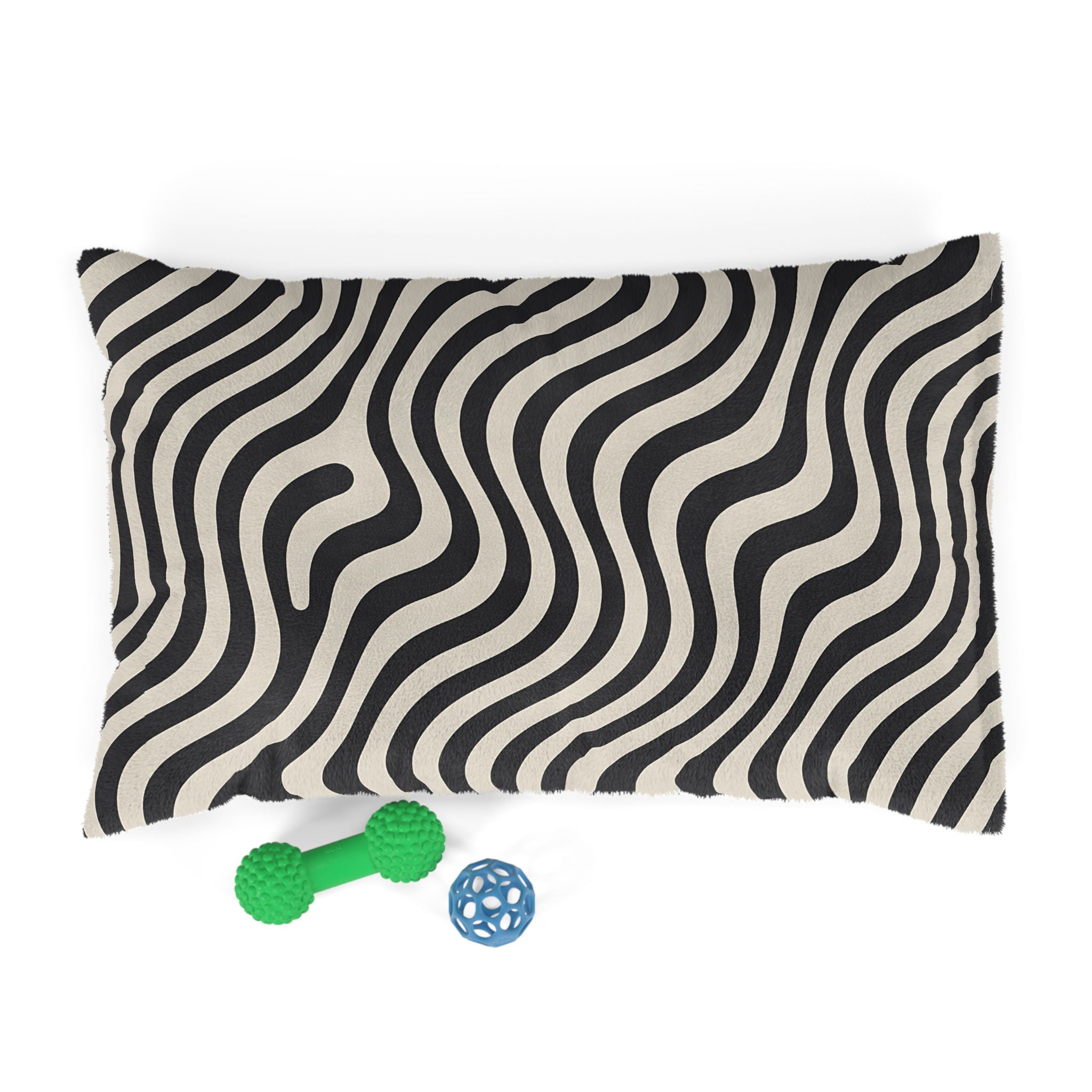 Black and Tan Wavy Stripe Pet Bed, Artsulli - Art is Long, Life is Short, Pets, Size, 28" × 18", , , , , 31013258101138907111