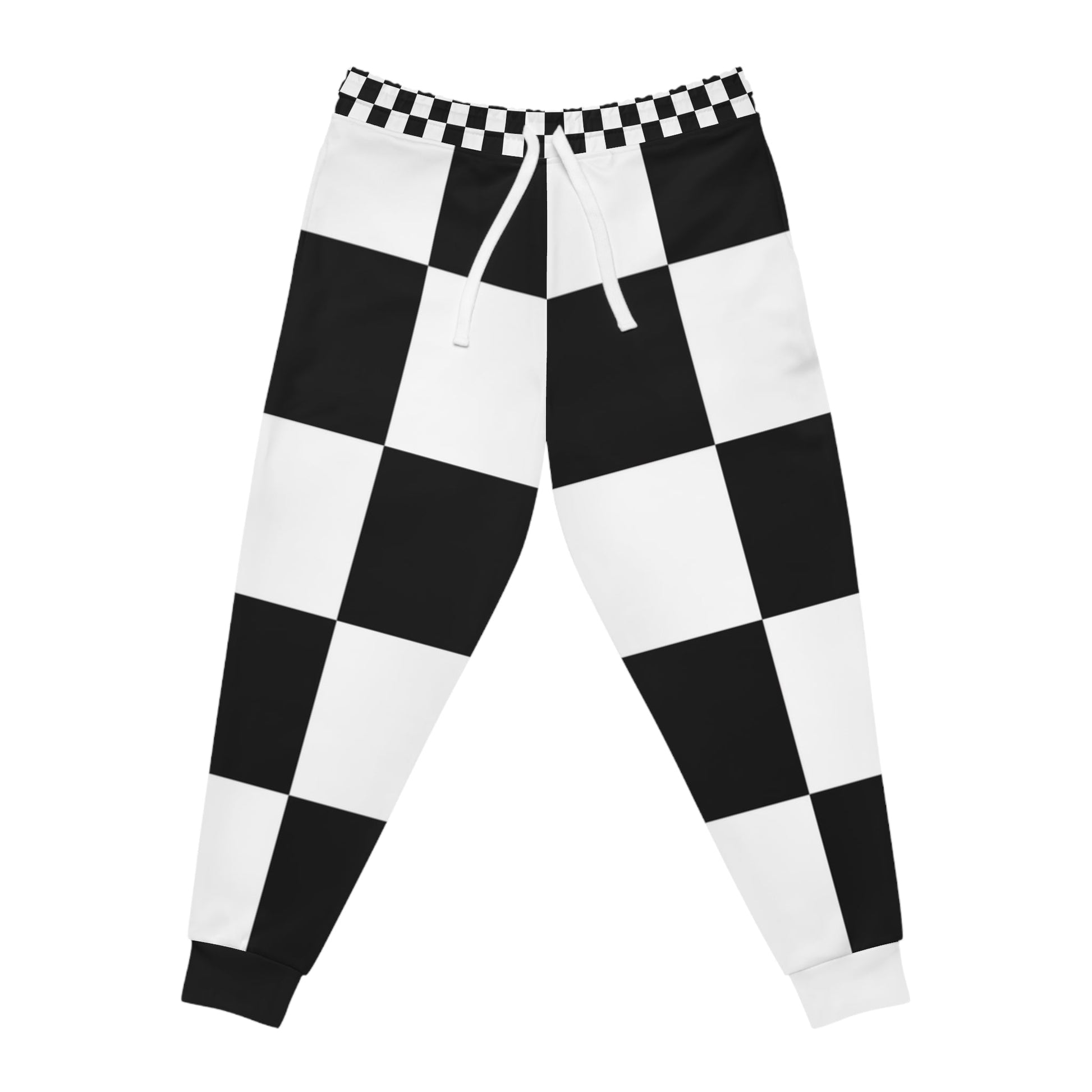 Printify Black and White Checkered Joggers 2025