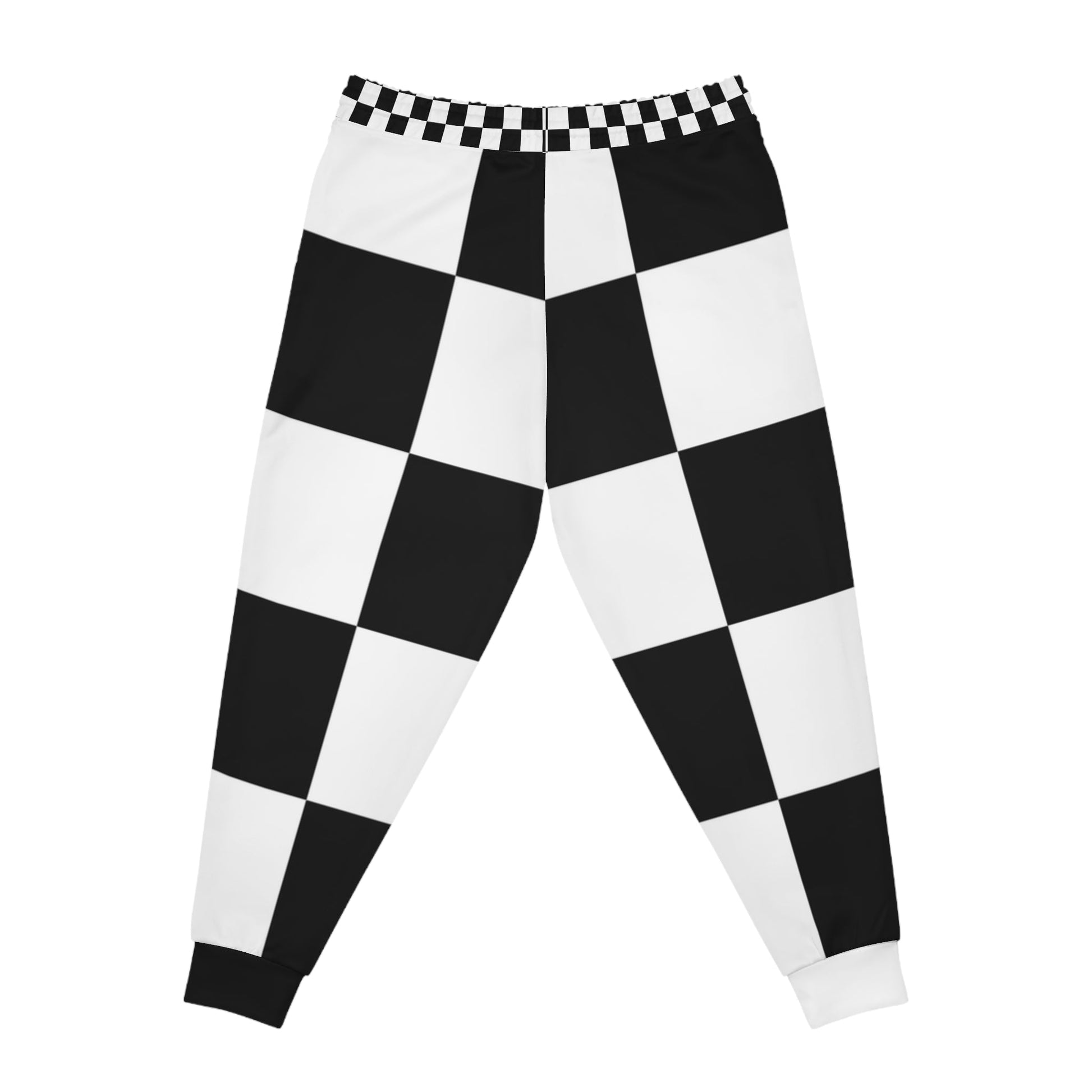 Printify Black and White Checkered Joggers 2025
