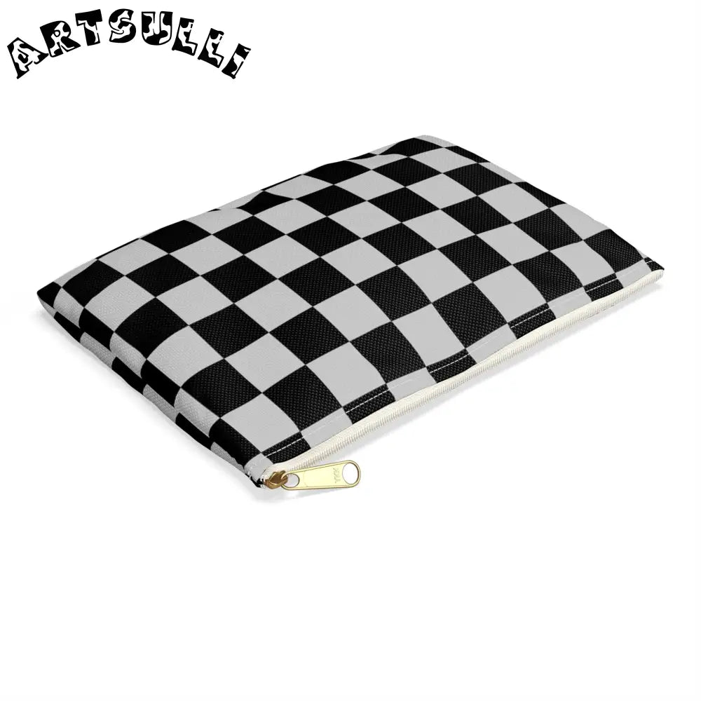 JAKKOUTTHEBXX Black and White Checkered Pouch 2025