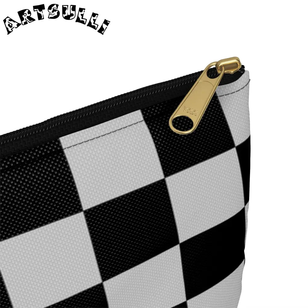 JAKKOUTTHEBXX Black and White Checkered Pouch 2025