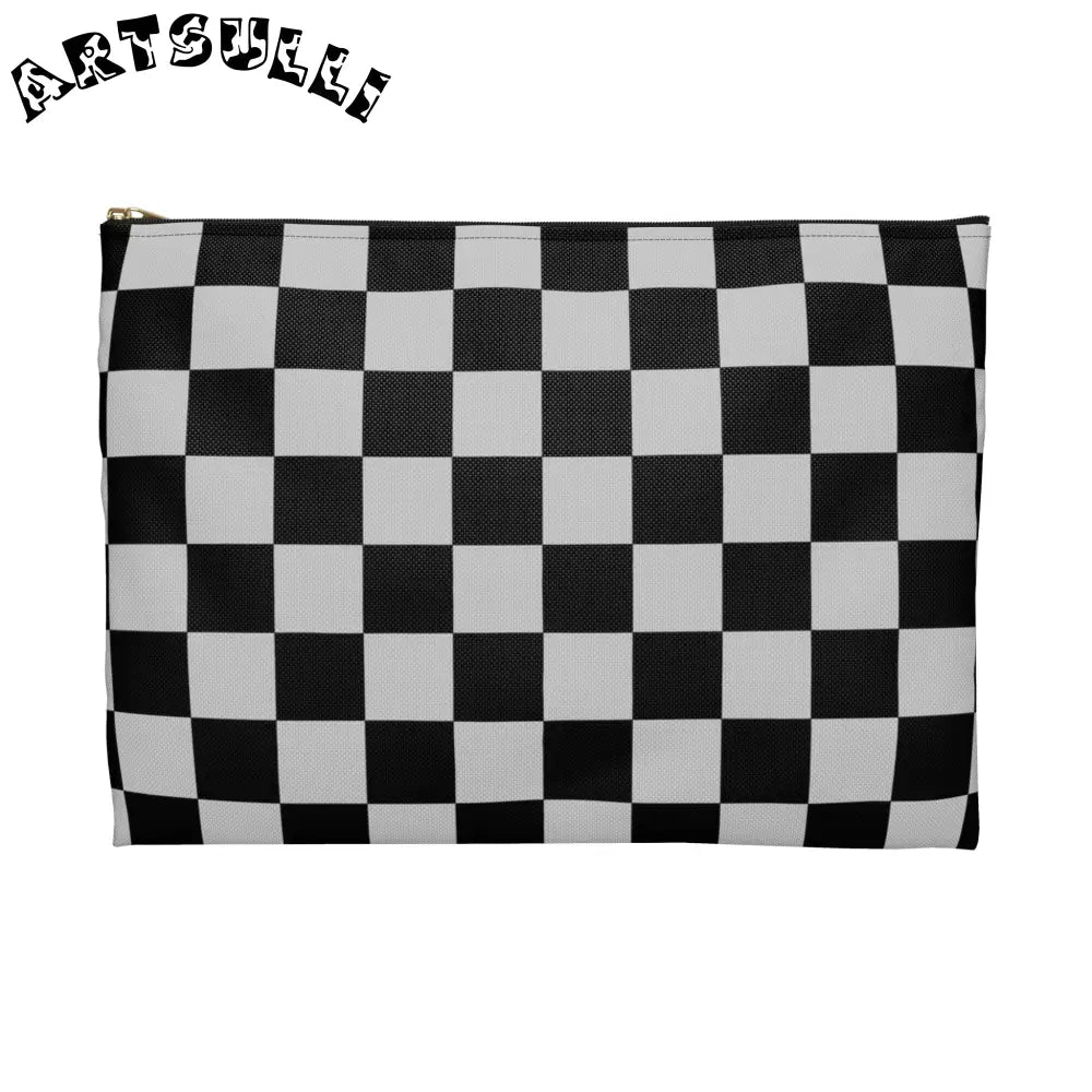 JAKKOUTTHEBXX Black and White Checkered Pouch 2025